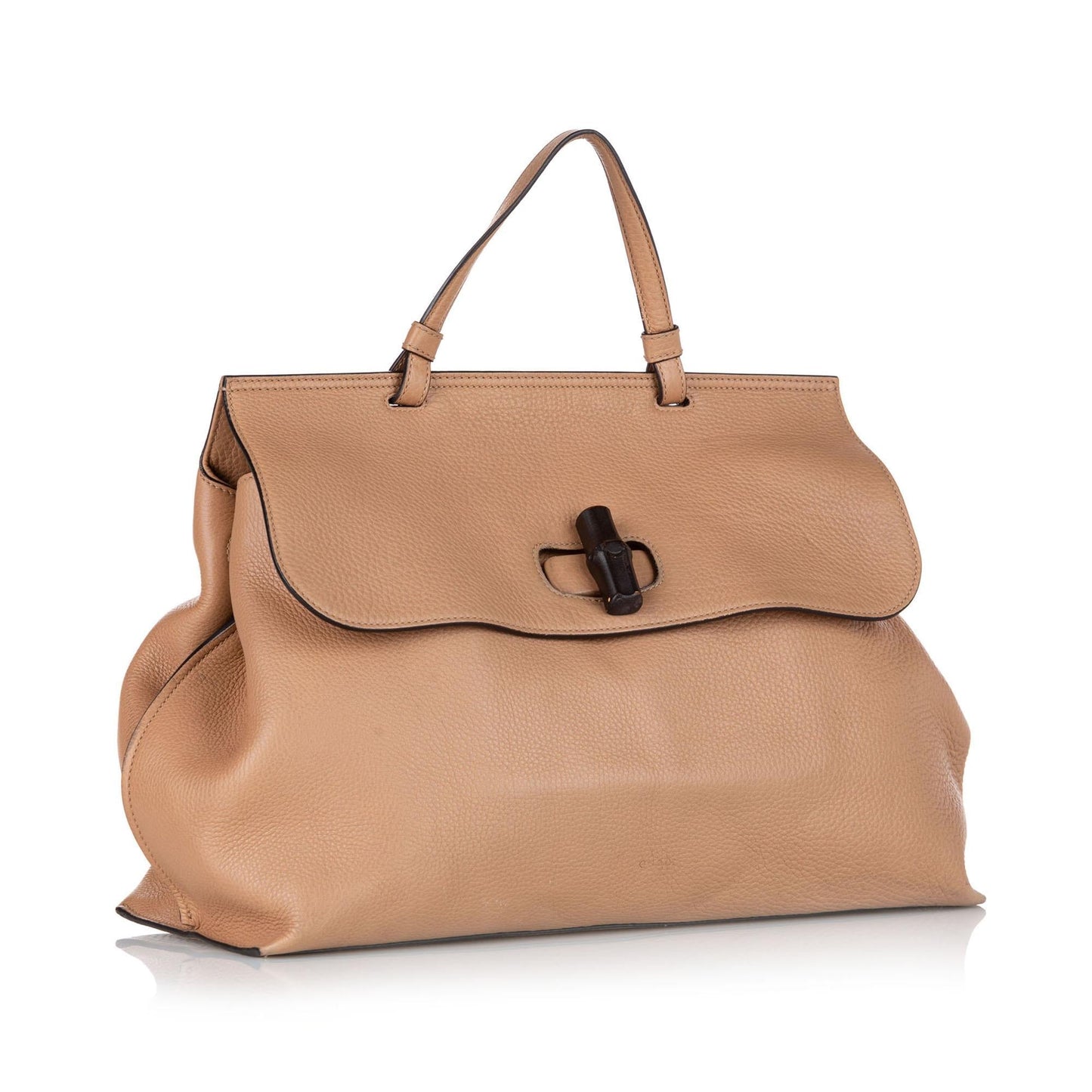 Gucci Bamboo Daily SHG Leather Calf Brown Satchel Bag 3