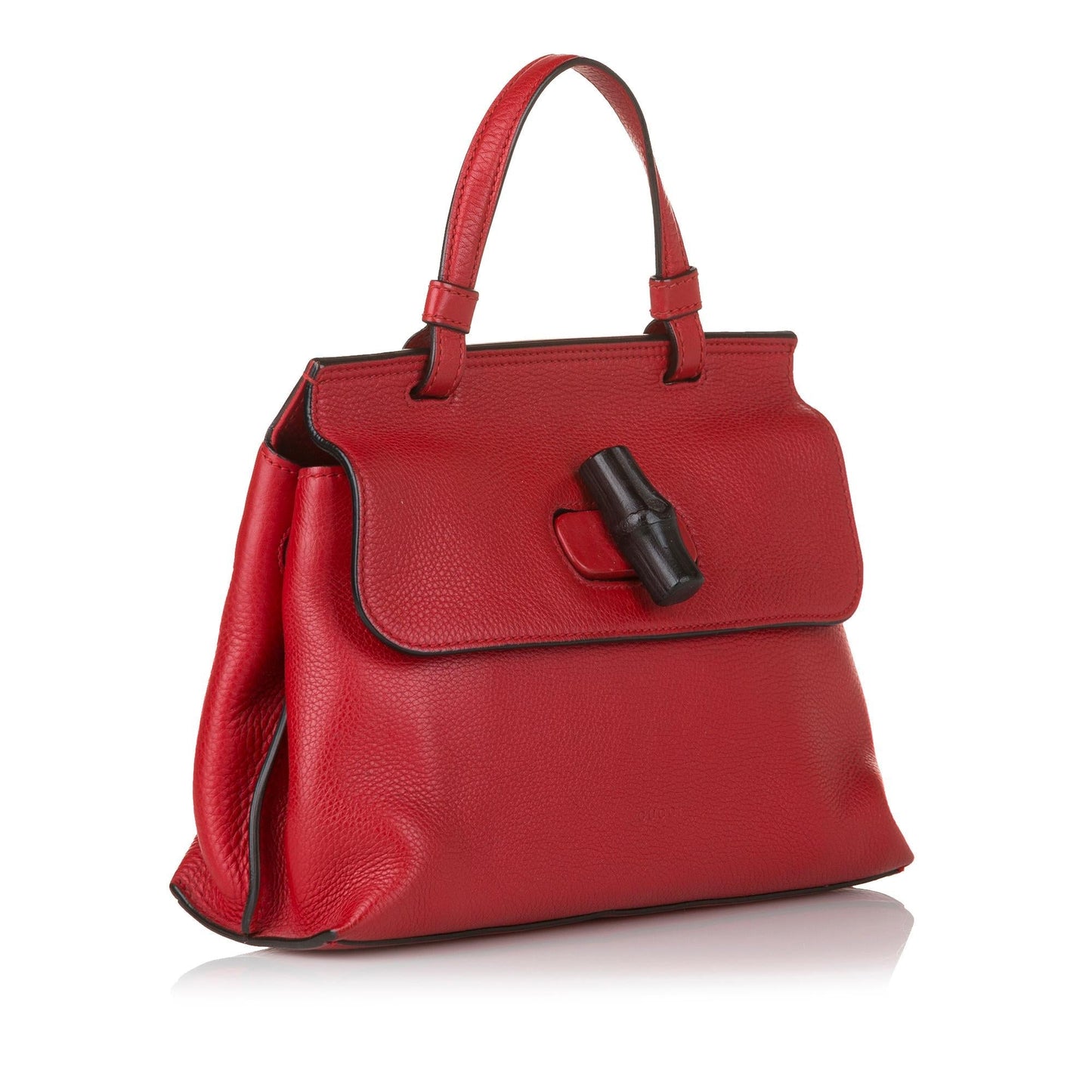 Gucci Bamboo Daily SHG-zZEndz Leather Calf Red Satchel Bag