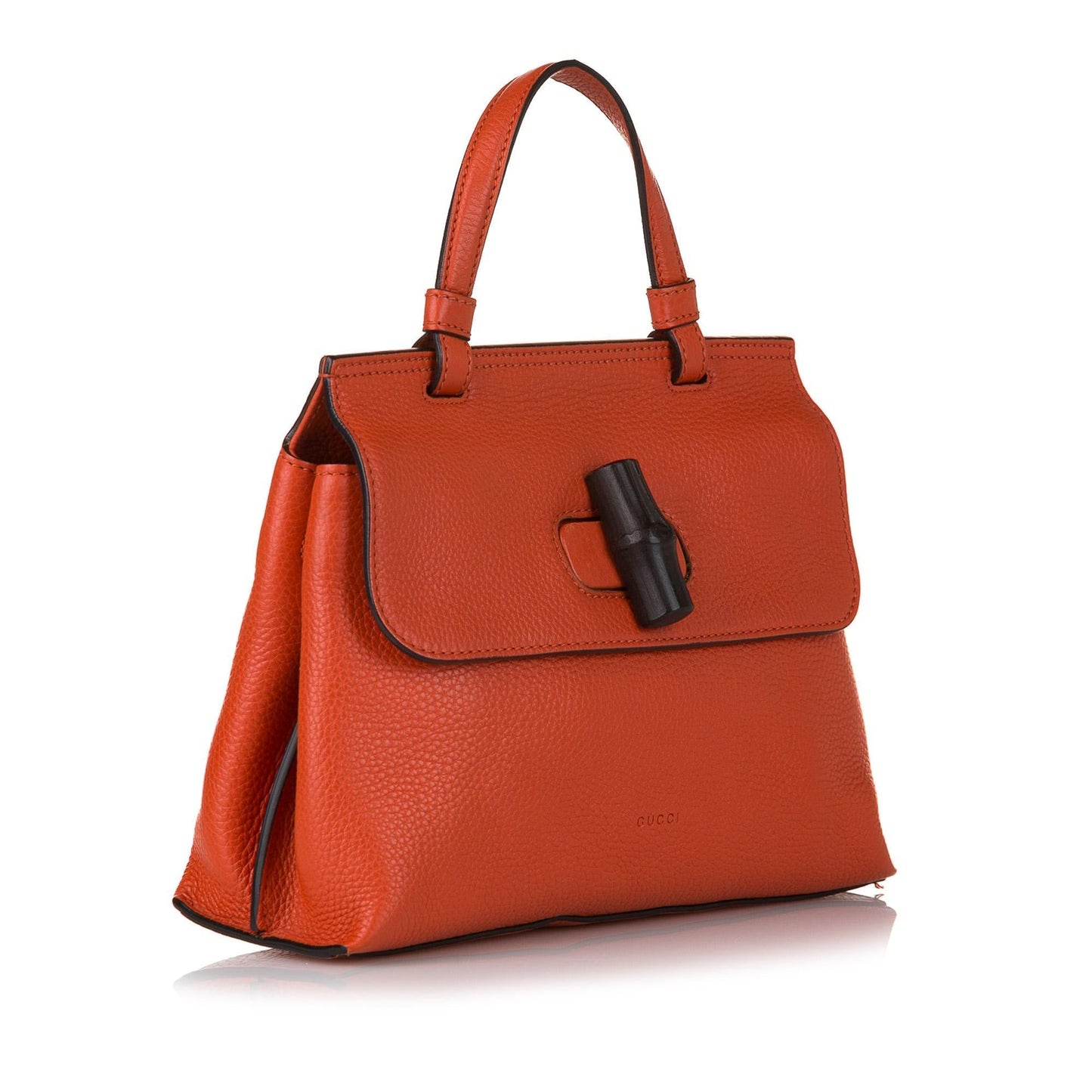 Gucci Bamboo Daily SHG-MoDutB Leather Calf Orange Satchel Bag