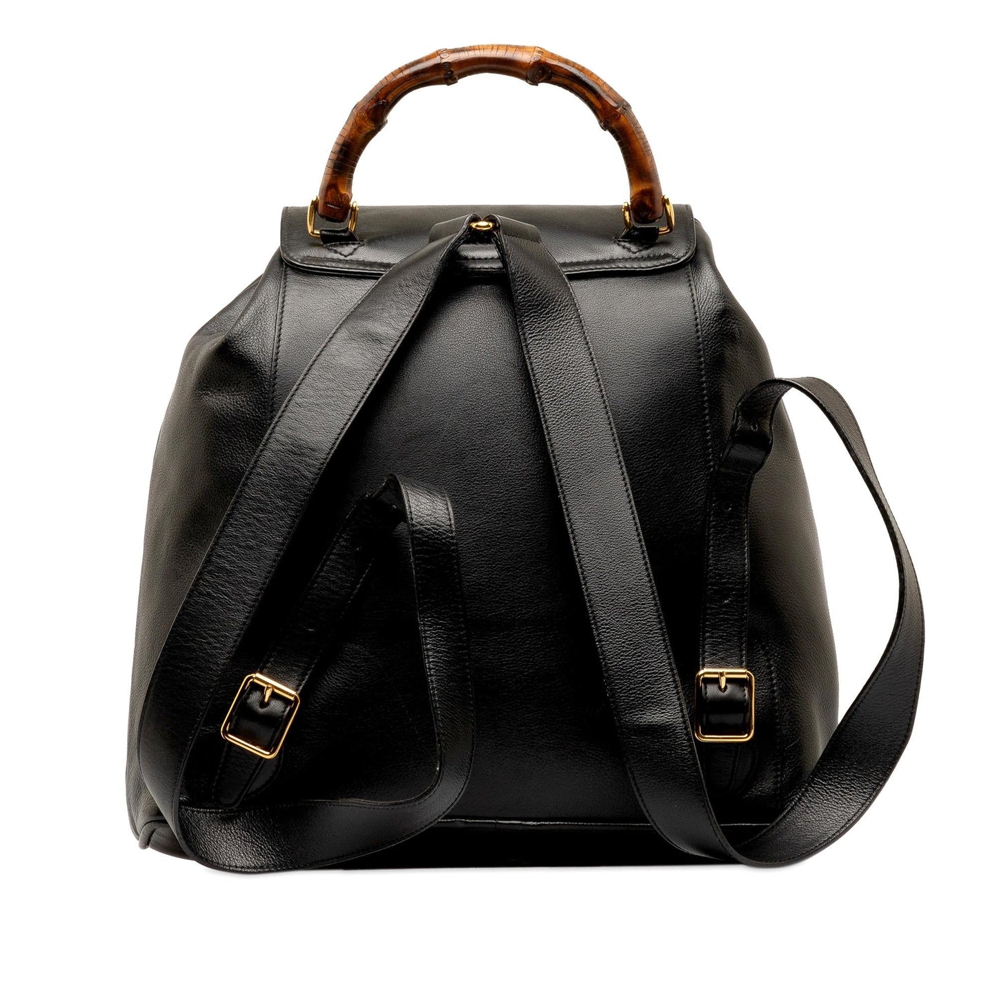 Gucci Bamboo Drawstring Backpack SHG-b7jhdk Leather Calf Black Jewelry