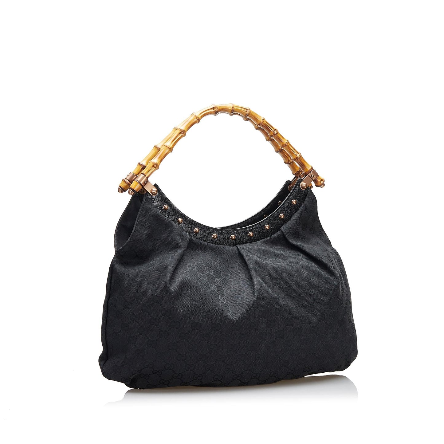 Gucci Bamboo GG SHG-yNeroE Canvas Black Shoulder Bag