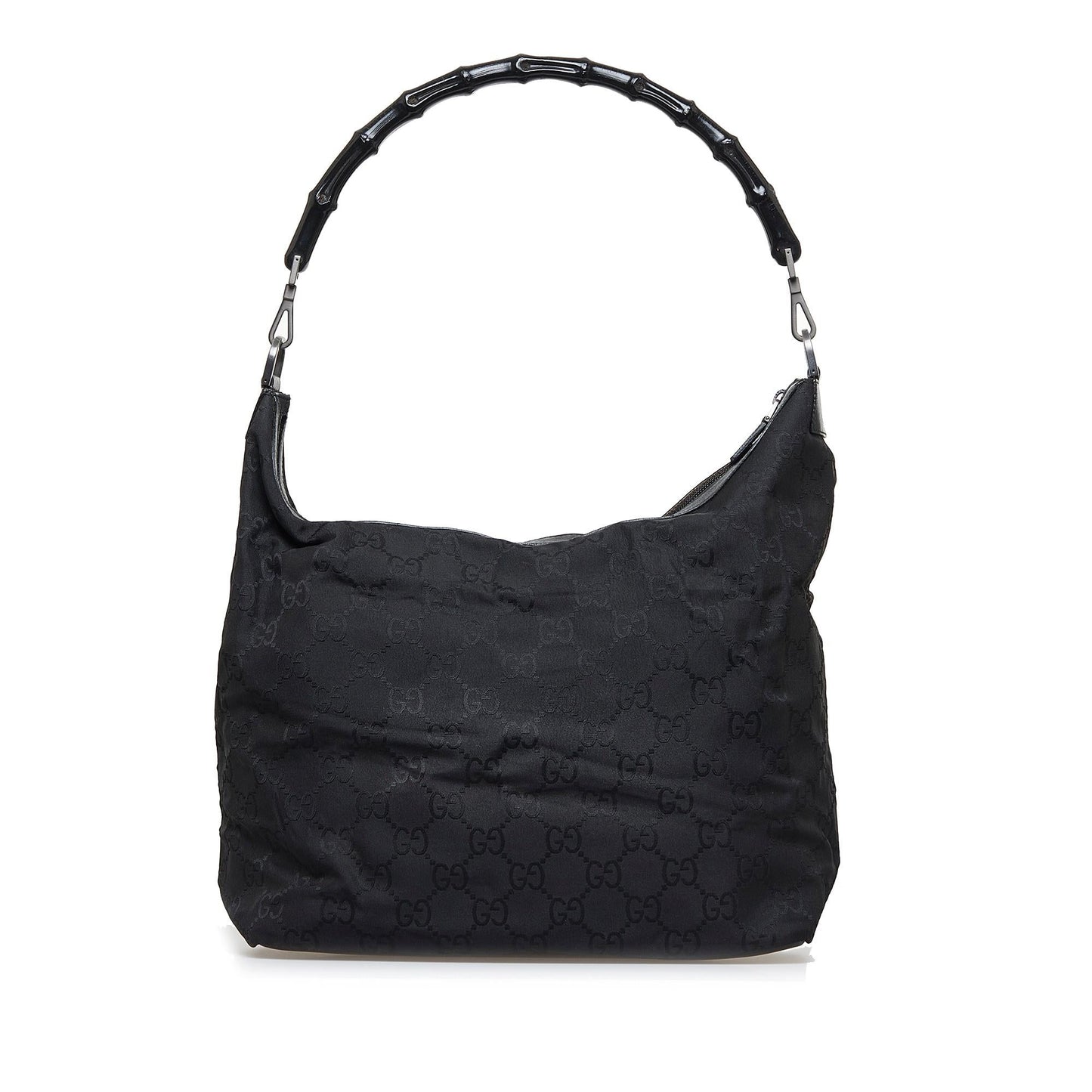 Gucci Bamboo GG SHG-reGuen Nylon Black Shoulder Bag