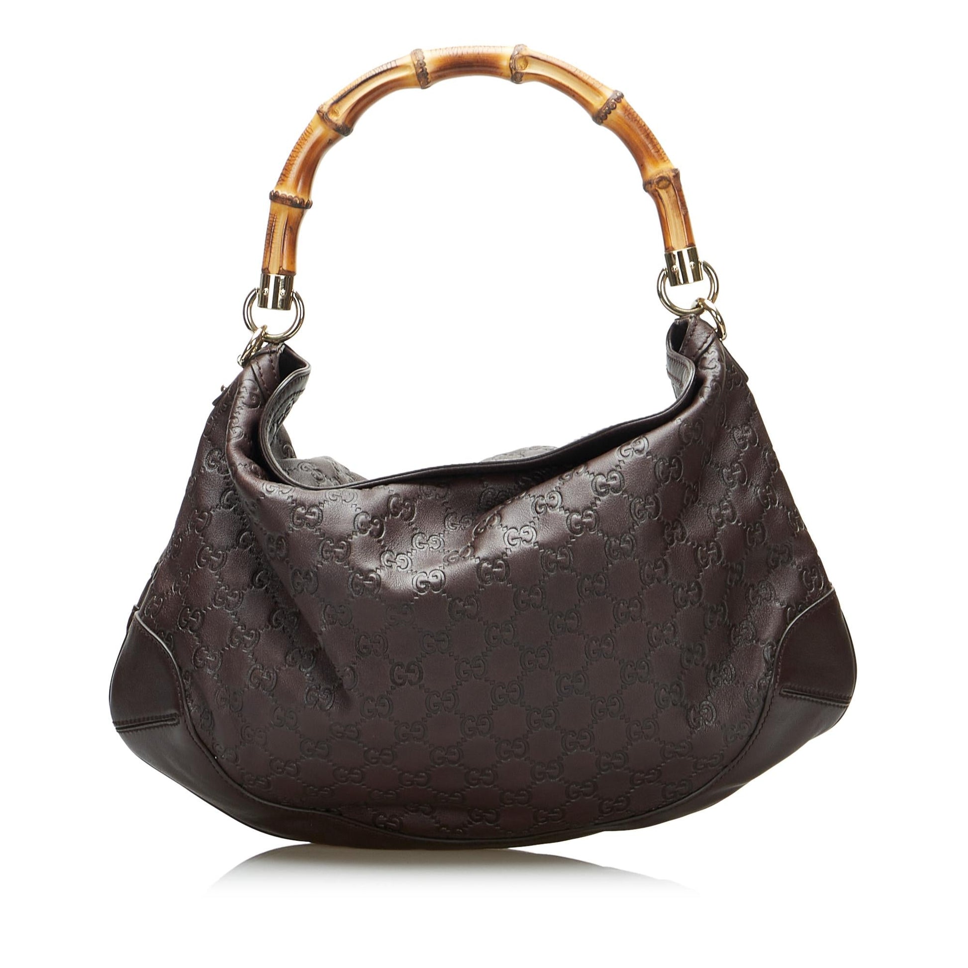Gucci Bamboo Guccissima Peggy SHG-PzT5KG Calf Brown Tote Bag