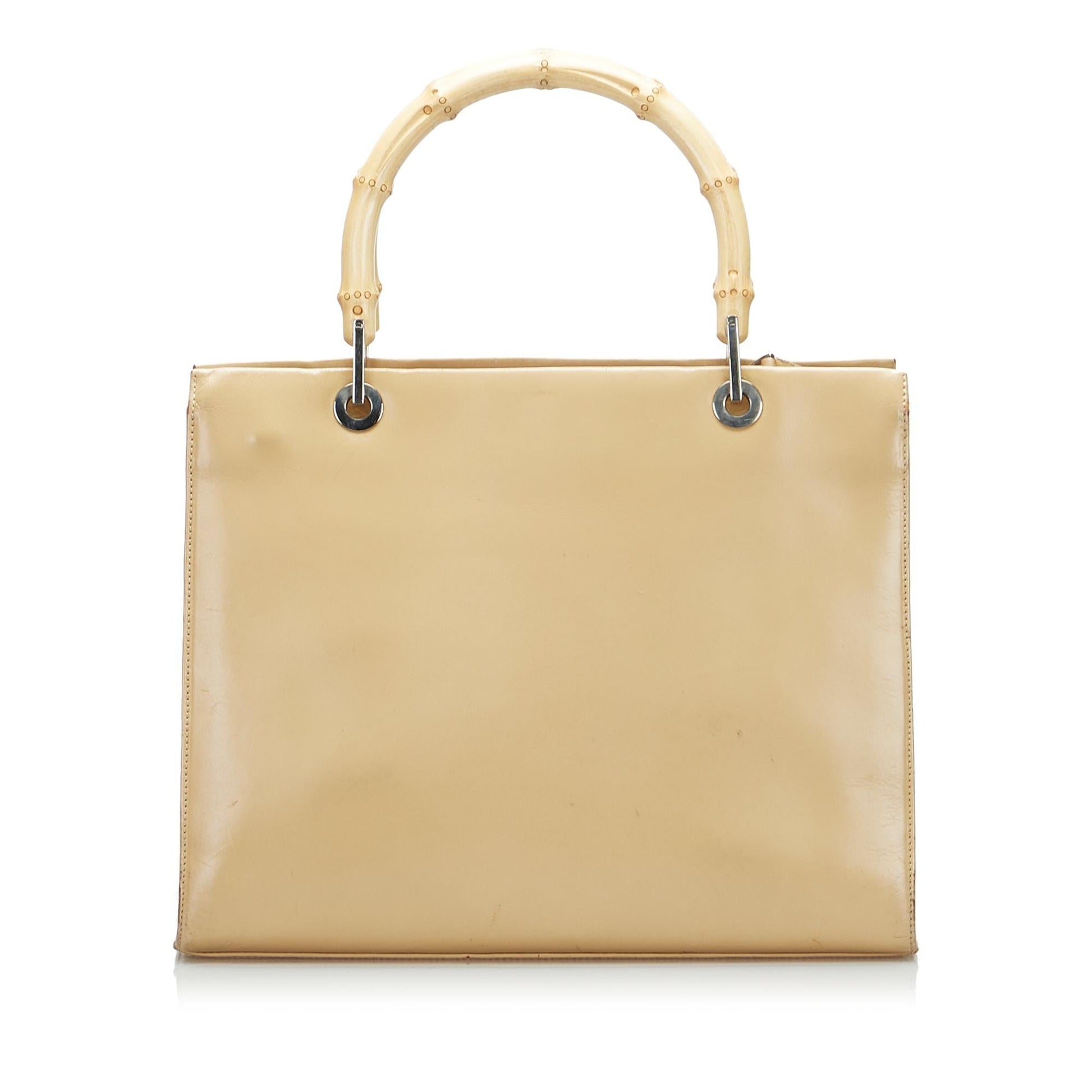 Gucci Bamboo SHG-rRJnZk Calf Brown Satchel Bag