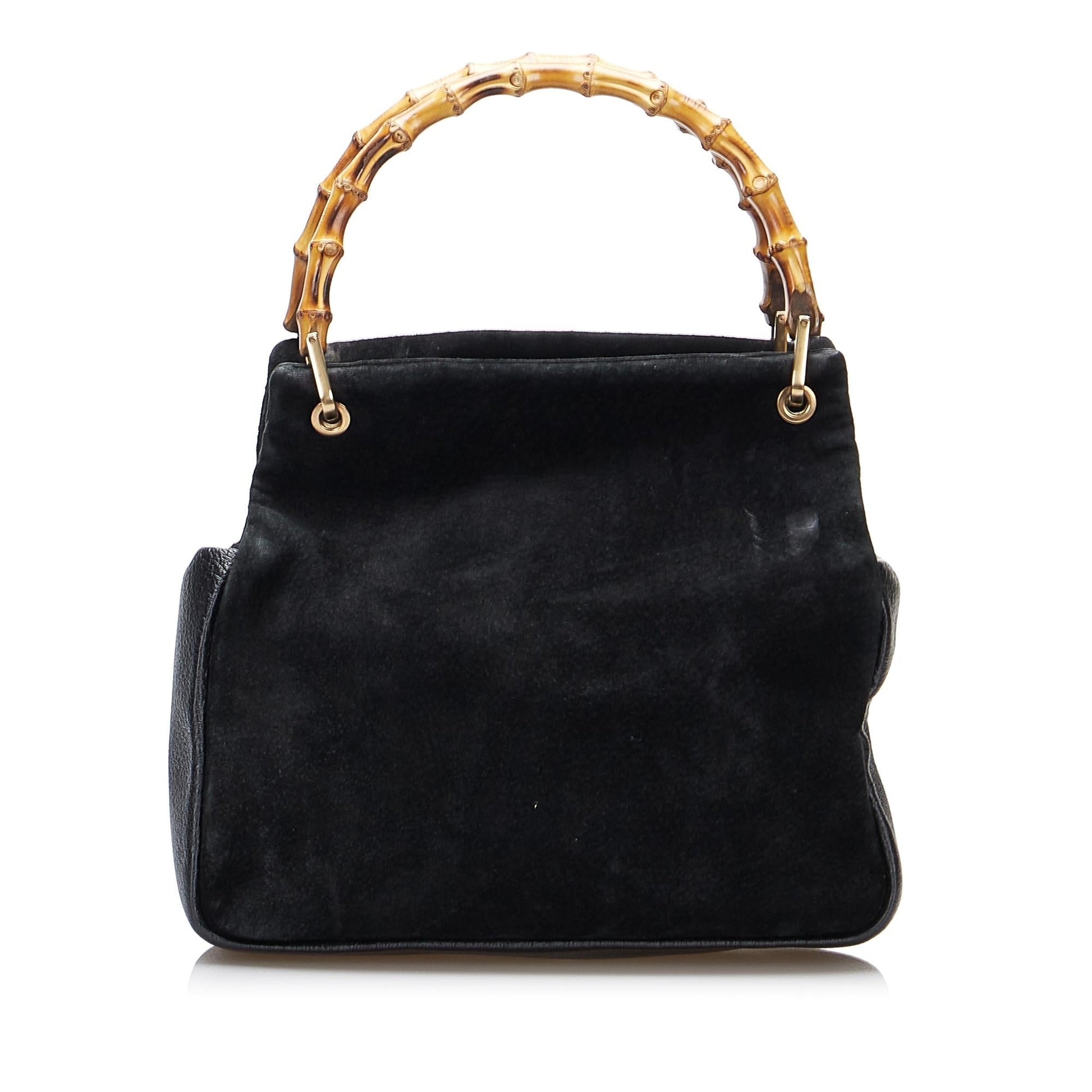 Gucci Bamboo SHG-zk9tjj Black Satchel Bag