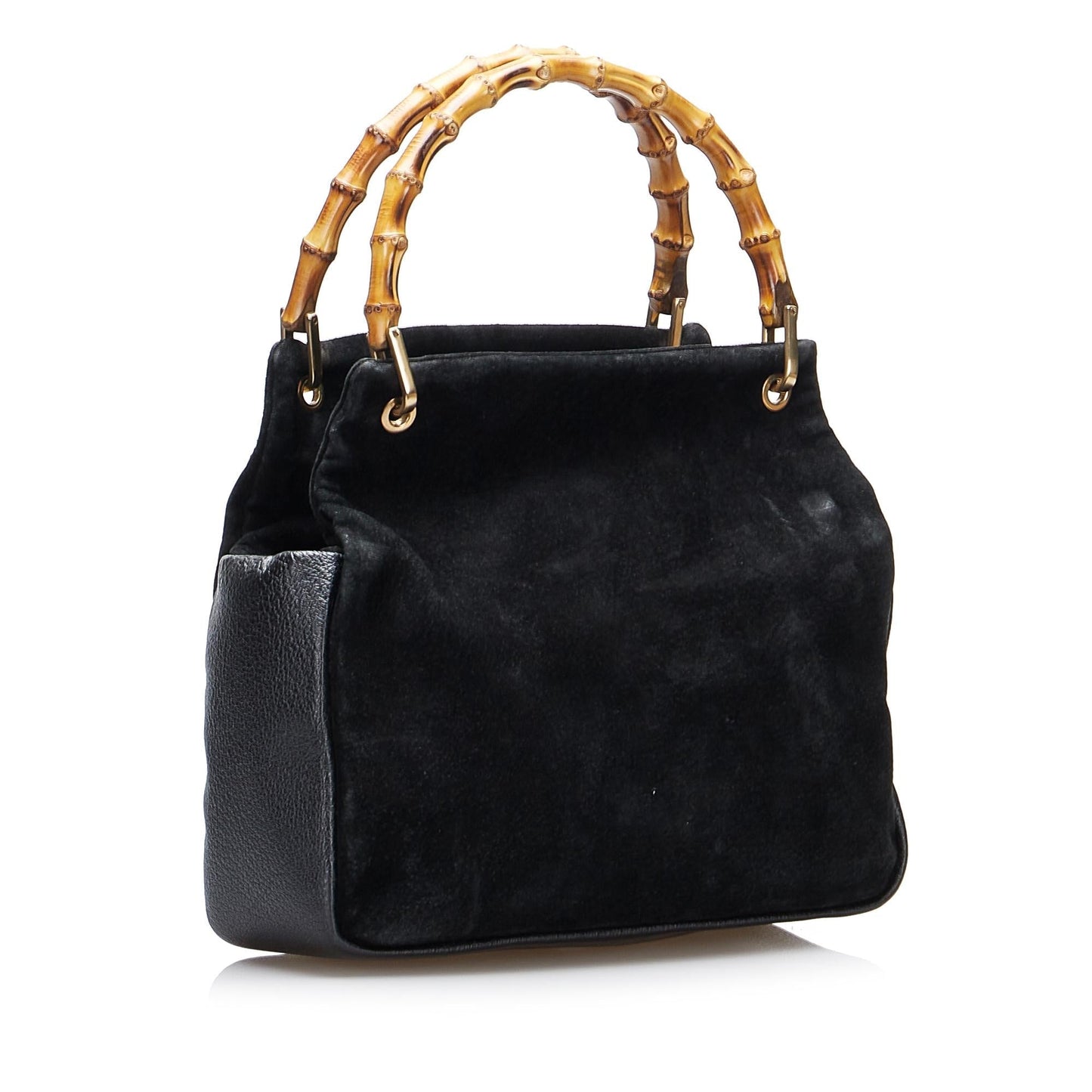 Gucci Bamboo SHG-zk9tjj Black Satchel Bag