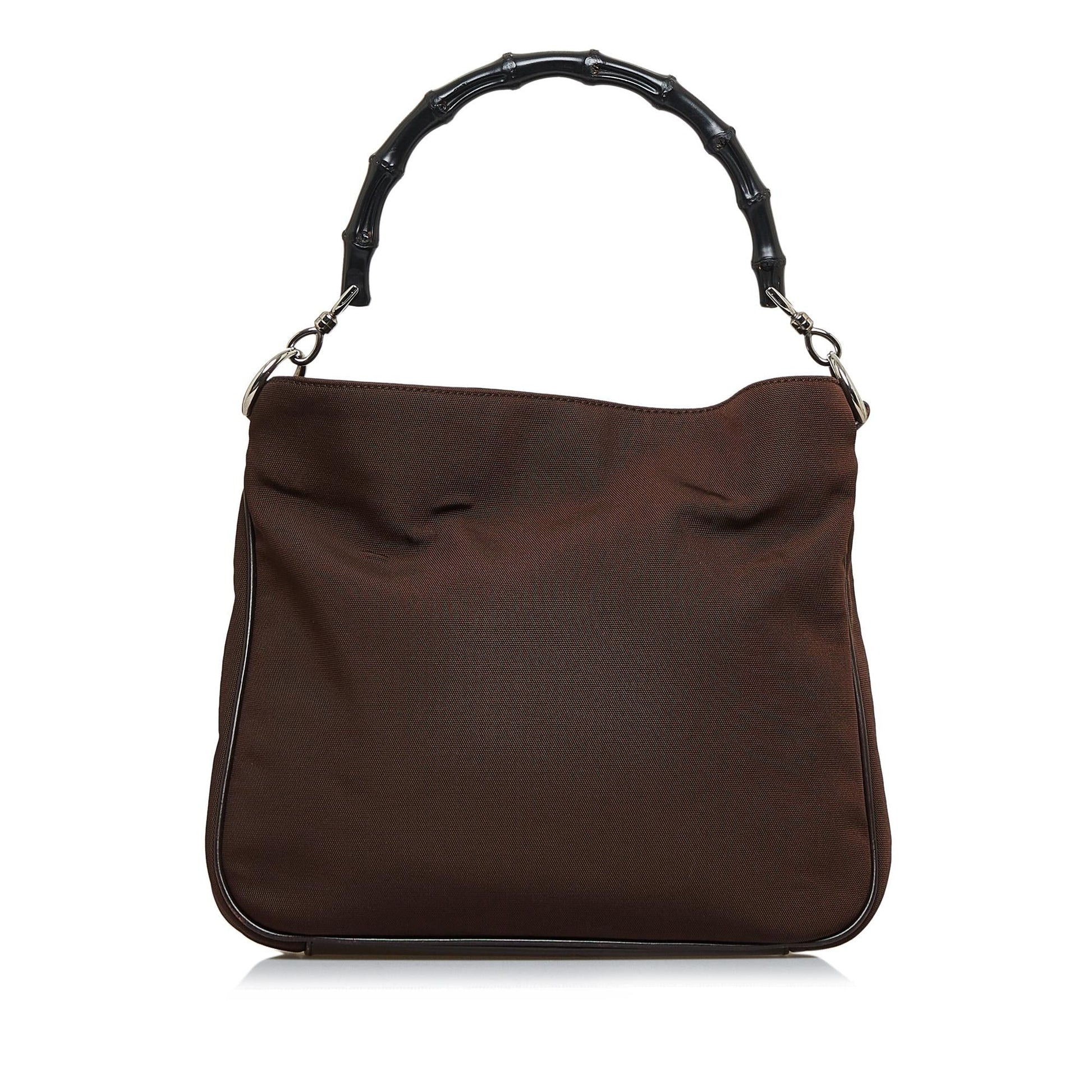 Gucci Bamboo SHG-awHUPJ Calf Brown Satchel Bag