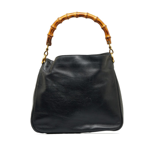 Gucci Bamboo SHG-sEAta4 Calf Black Satchel Bag
