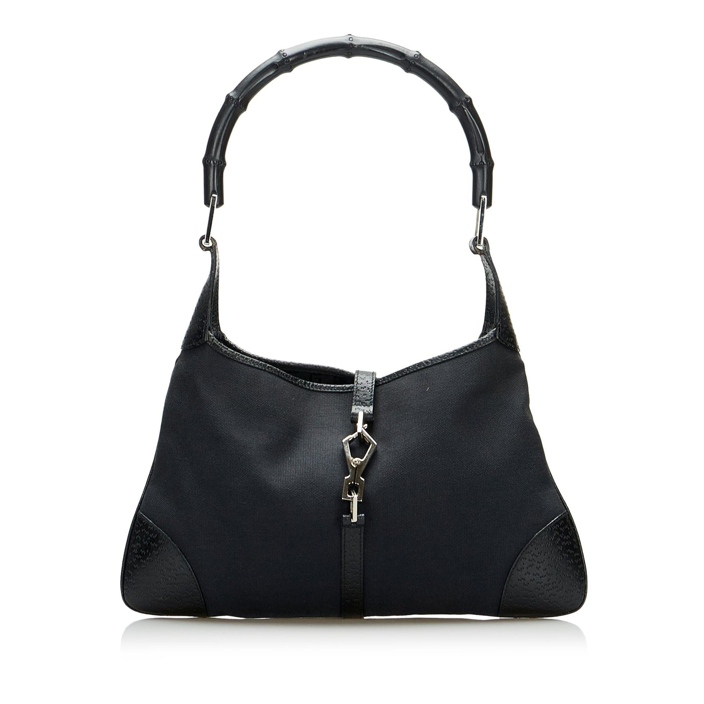 Gucci Bamboo Jackie SHG-G6JOpQ Canvas Black Shoulder Bag