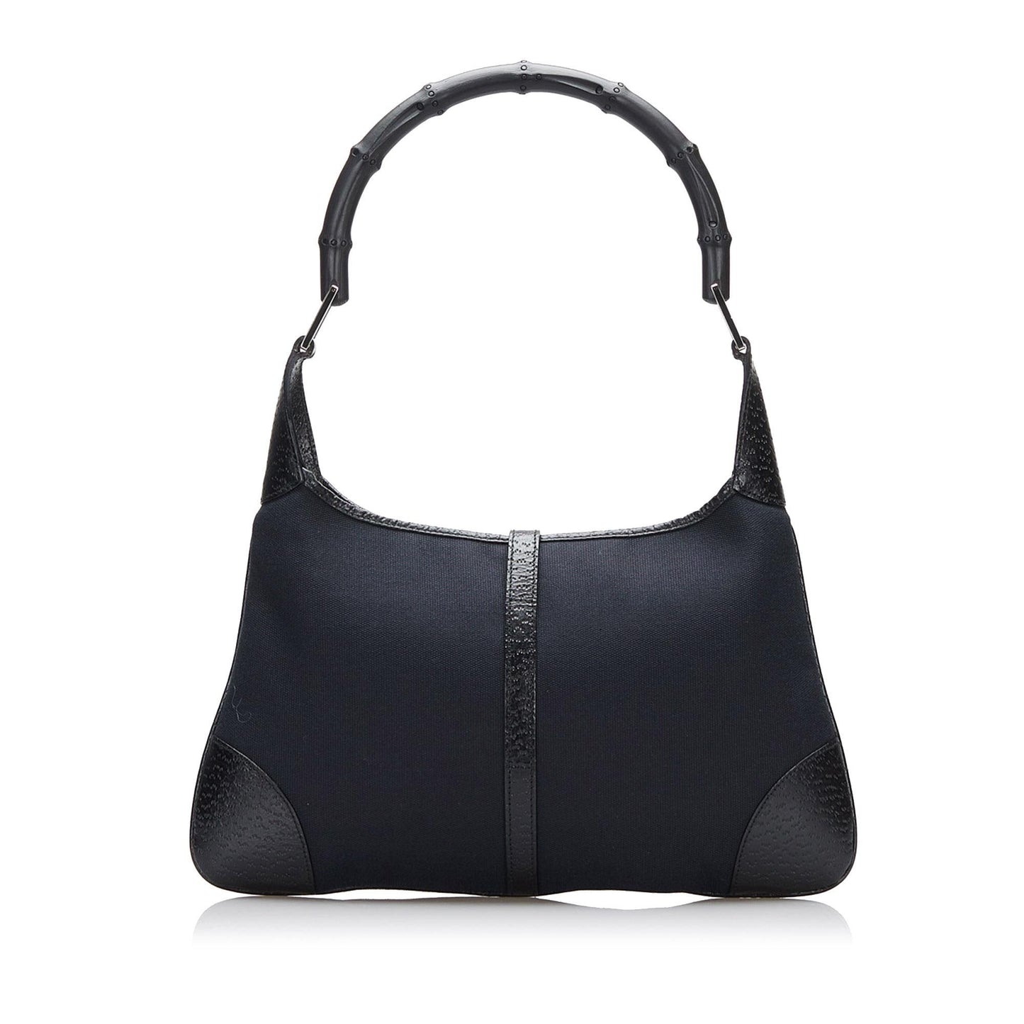 Gucci Bamboo Jackie SHG-dvtNsM Canvas Calf Black Shoulder Bag