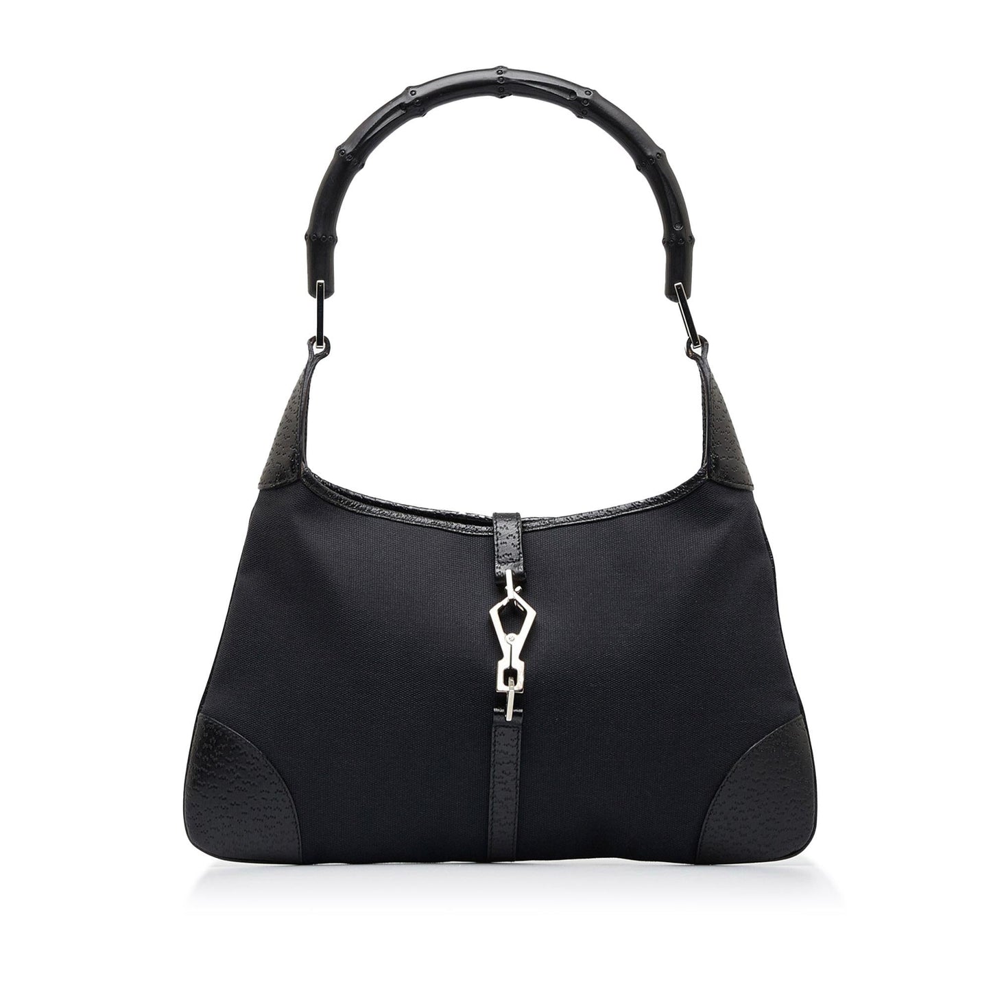 Gucci Bamboo Jackie SHG-atndv6 Canvas Calf Black Shoulder Bag