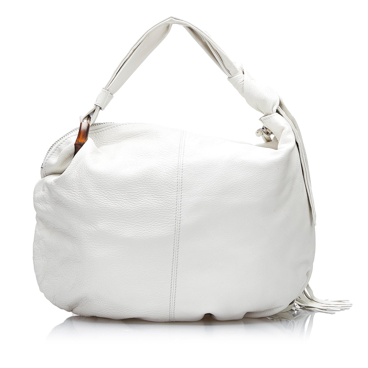 Gucci Bamboo Jungle SHG-sUPV47 Calf White Shoulder Bag