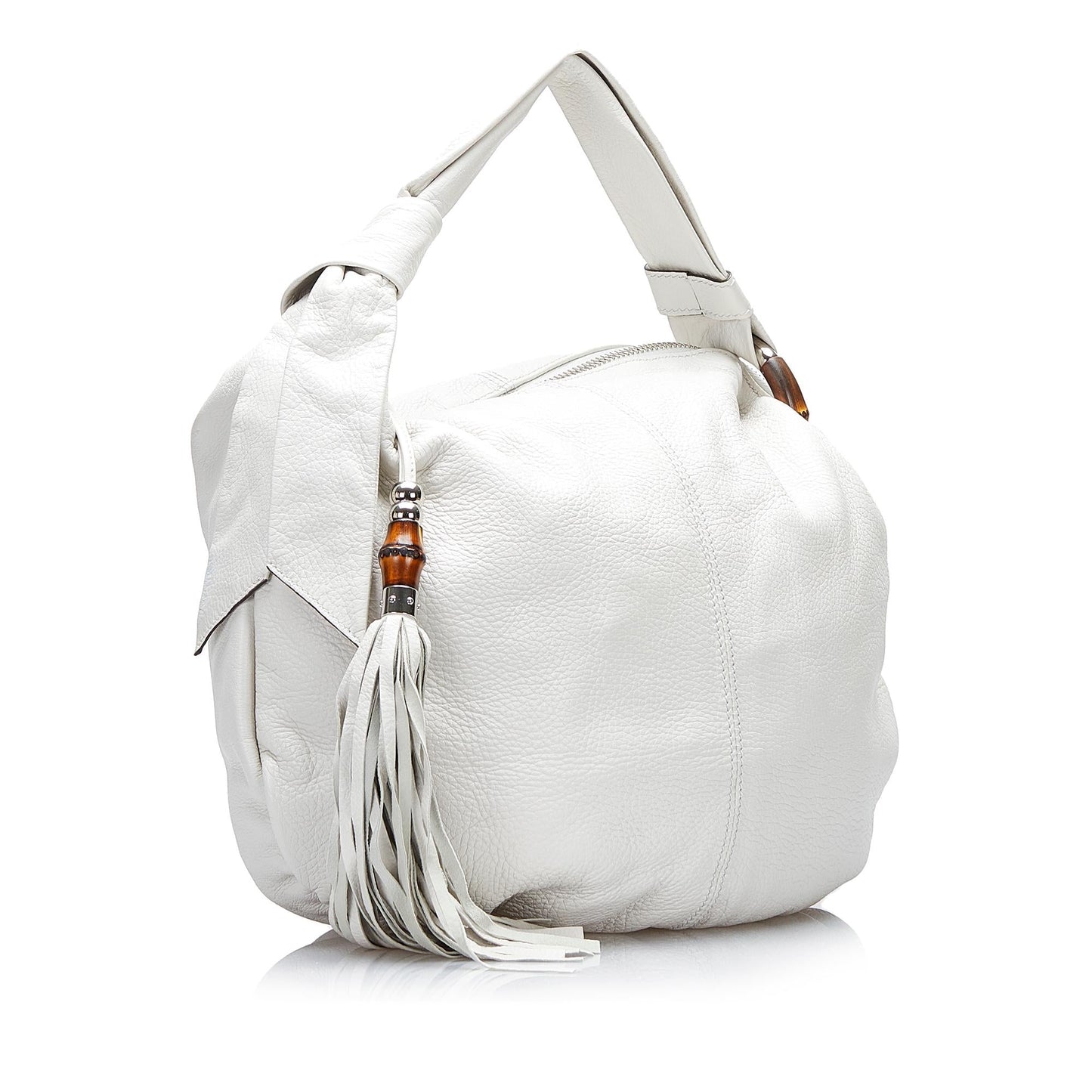 Gucci Bamboo Jungle SHG-sUPV47 Calf White Shoulder Bag