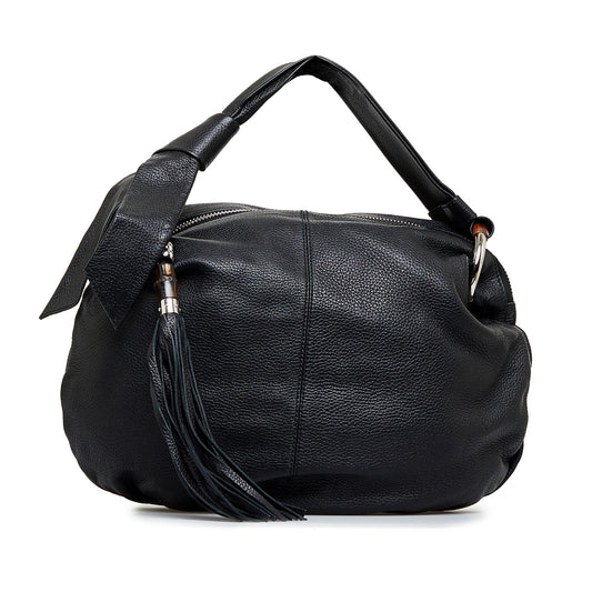 Gucci Bamboo Jungle SHG-5oWGPN Calf Black Shoulder Bag