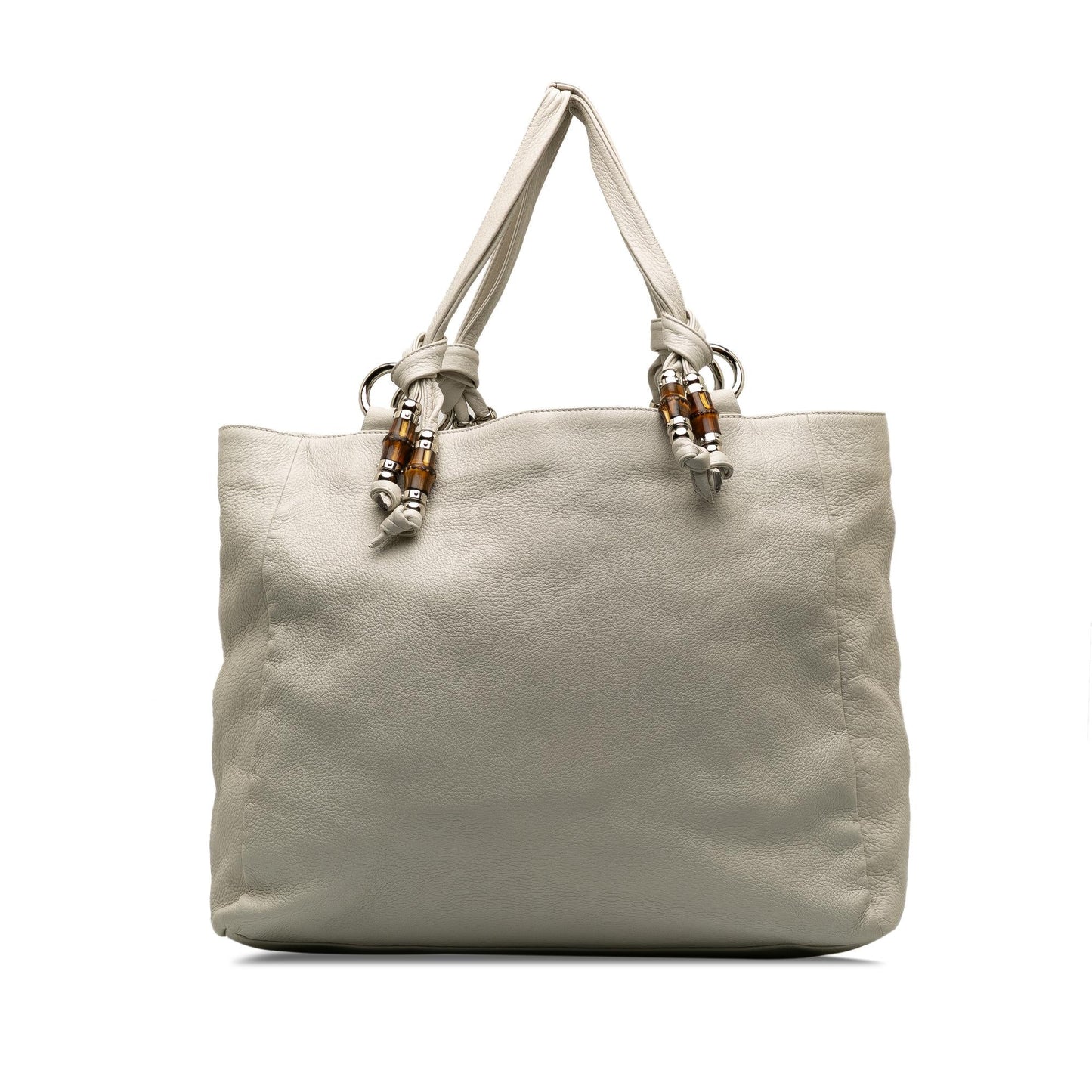 Gucci Bamboo Jungle SHG-GJi2EK Calf White Satchel Bag