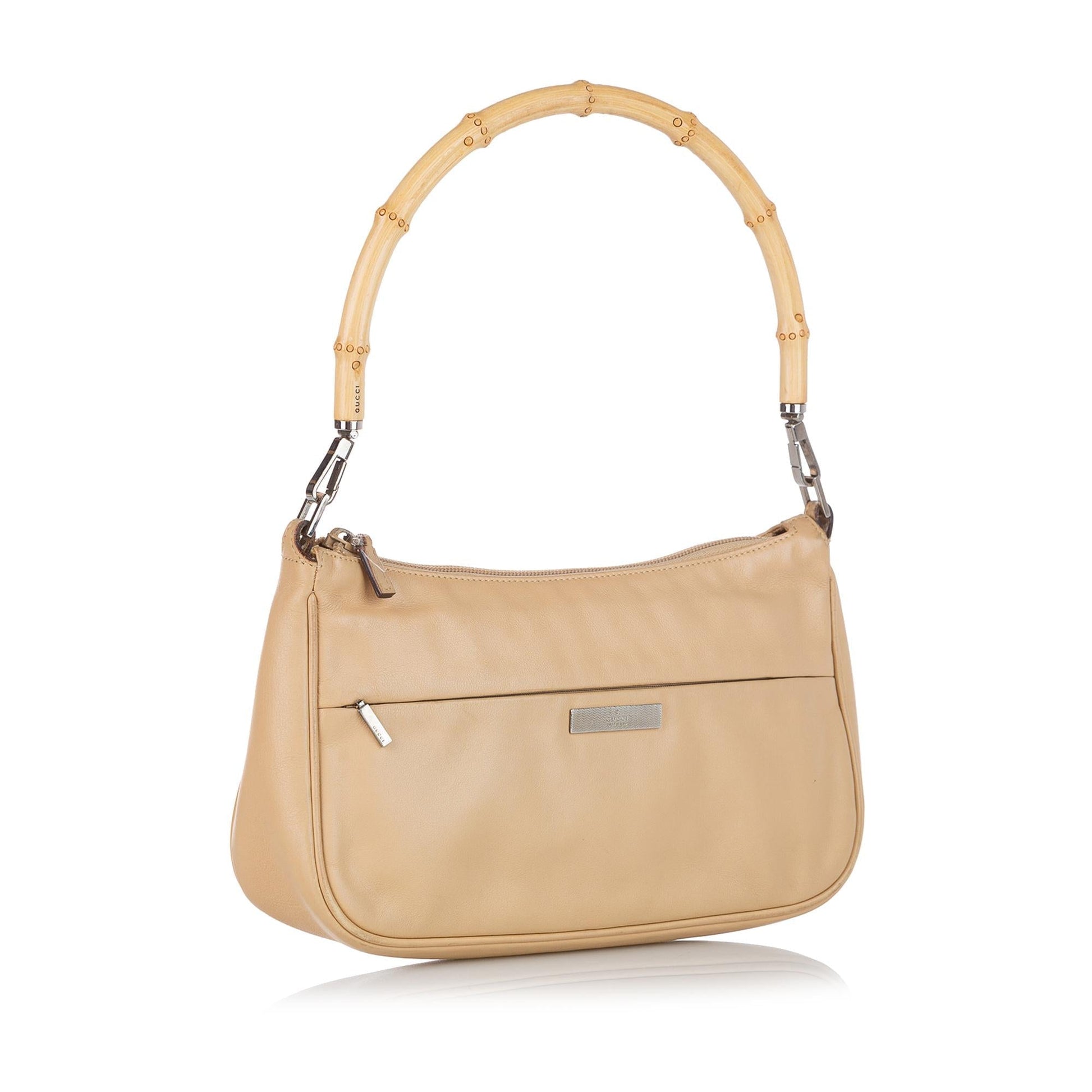 Gucci Bamboo Baguette SHG Leather Calf Brown Handbag
