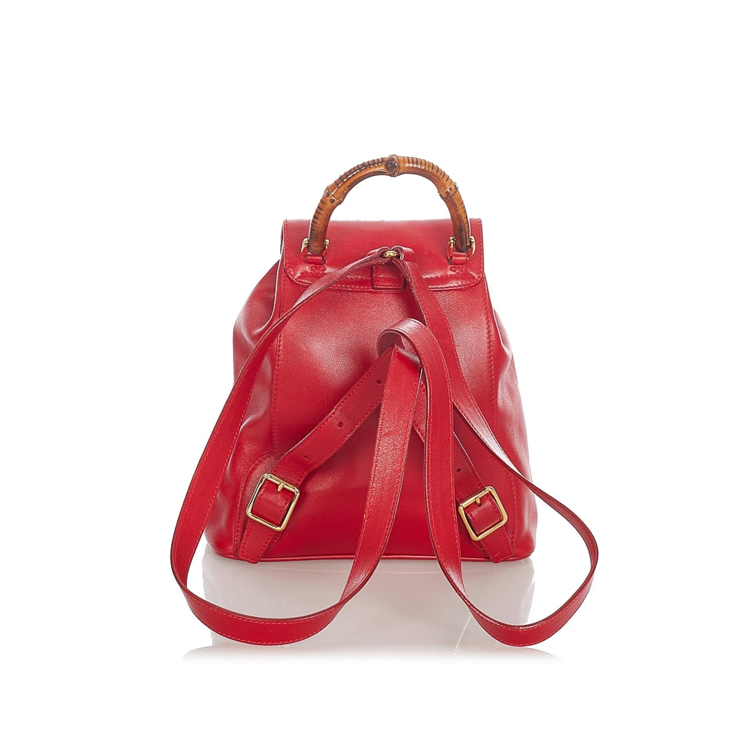Gucci Bamboo Drawstring Backpack SHG-HWMiaE Leather Calf Red Mini Jewelry