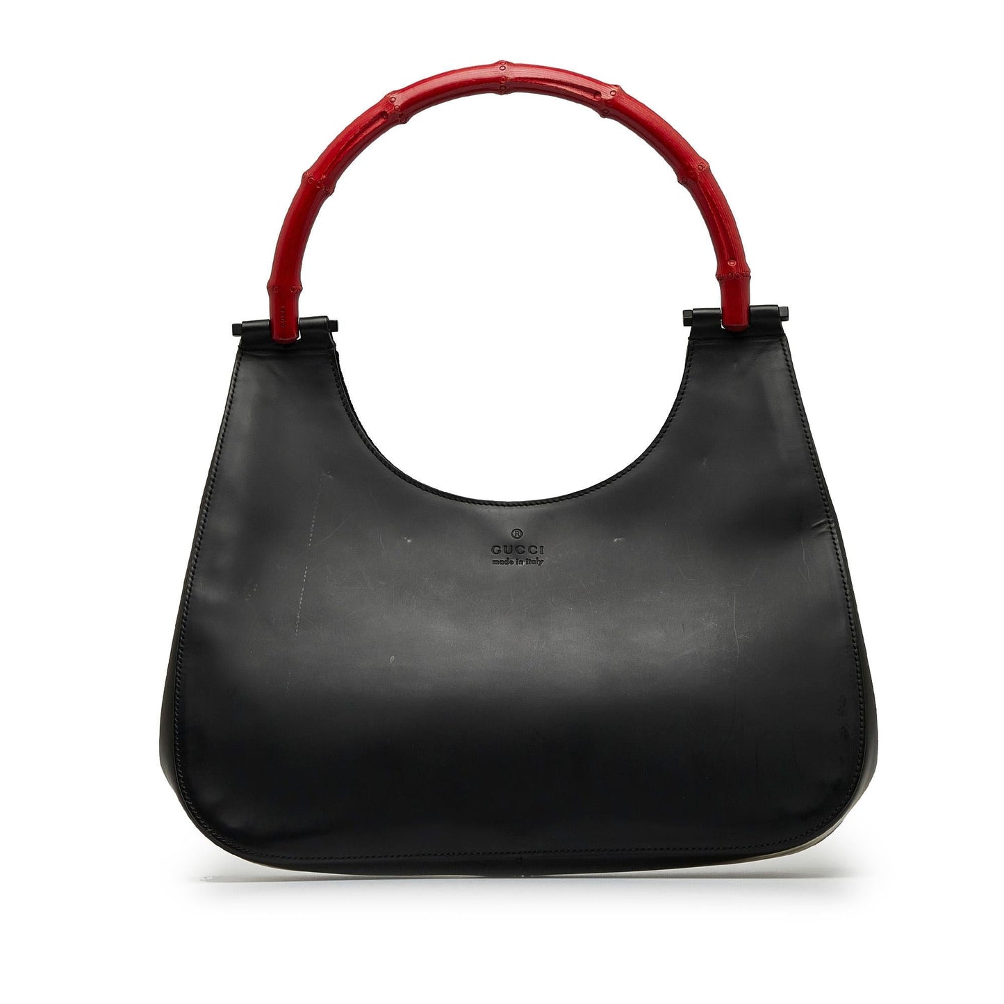 Gucci Bamboo SHG-xpUWAH Leather Calf Black Satchel Bag