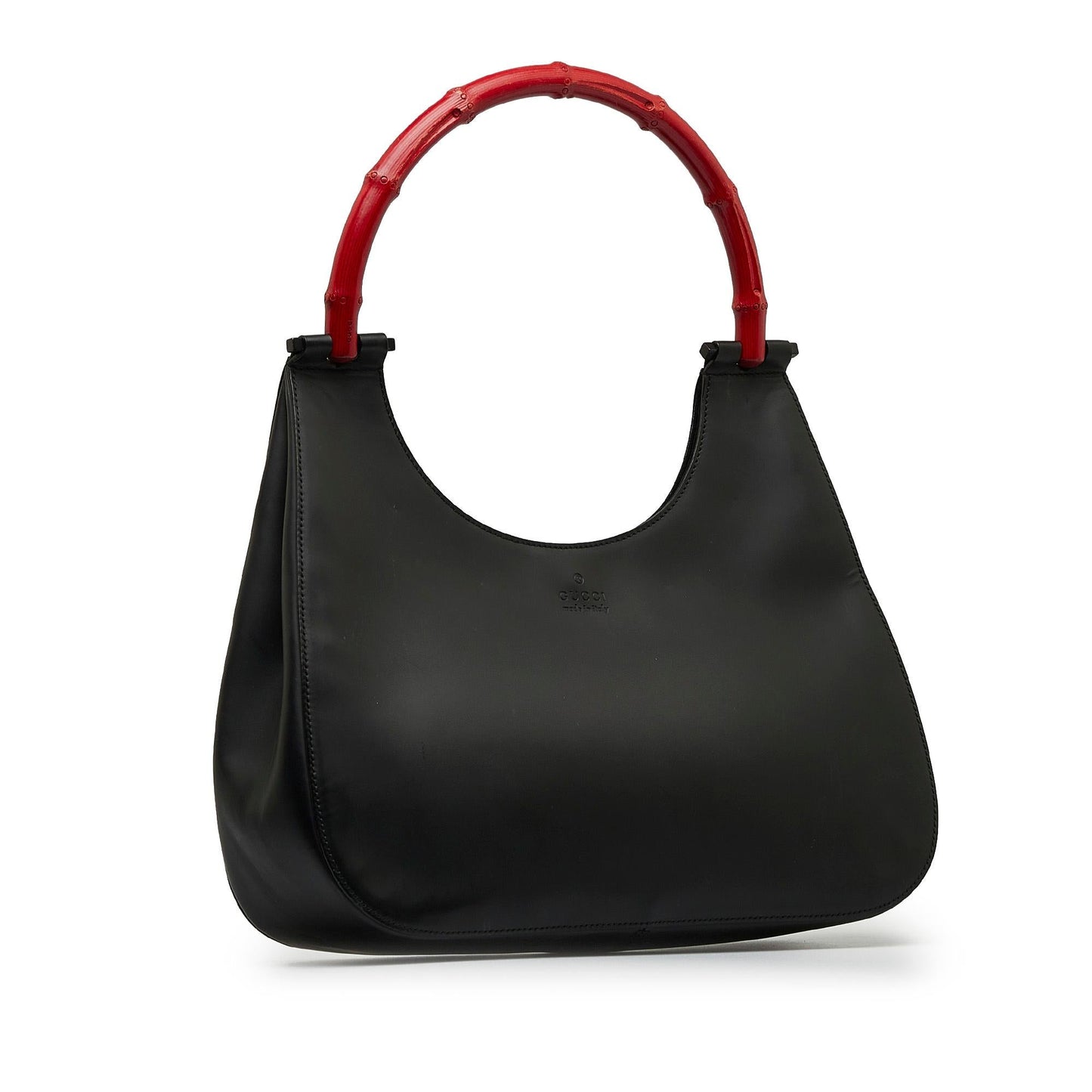 Gucci Bamboo SHG-xpUWAH Leather Calf Black Satchel Bag