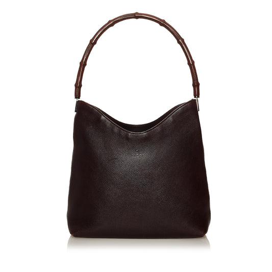 Gucci Bamboo SHG Leather Calf Brown Shoulder Bag
