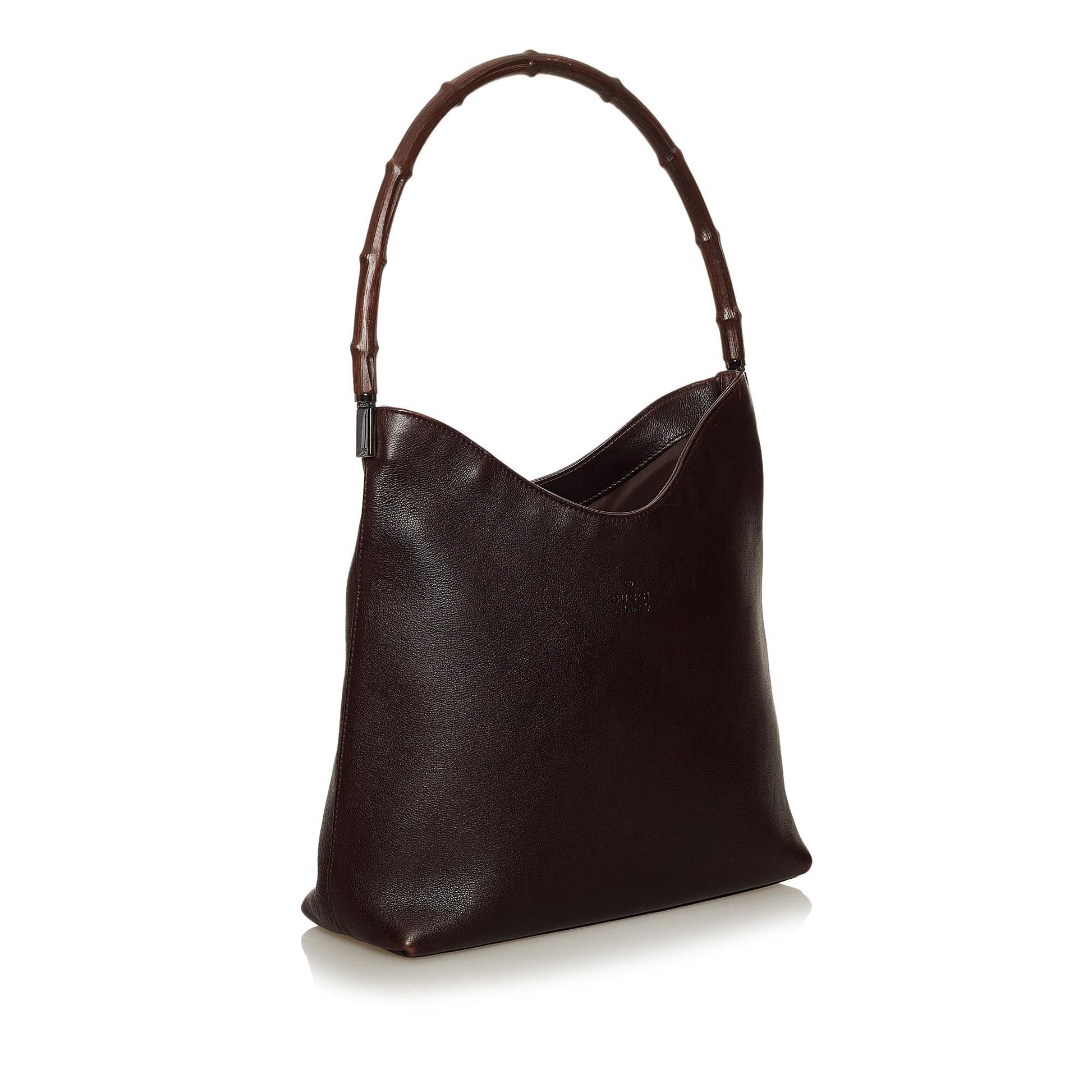 Gucci Bamboo SHG Leather Calf Brown Shoulder Bag
