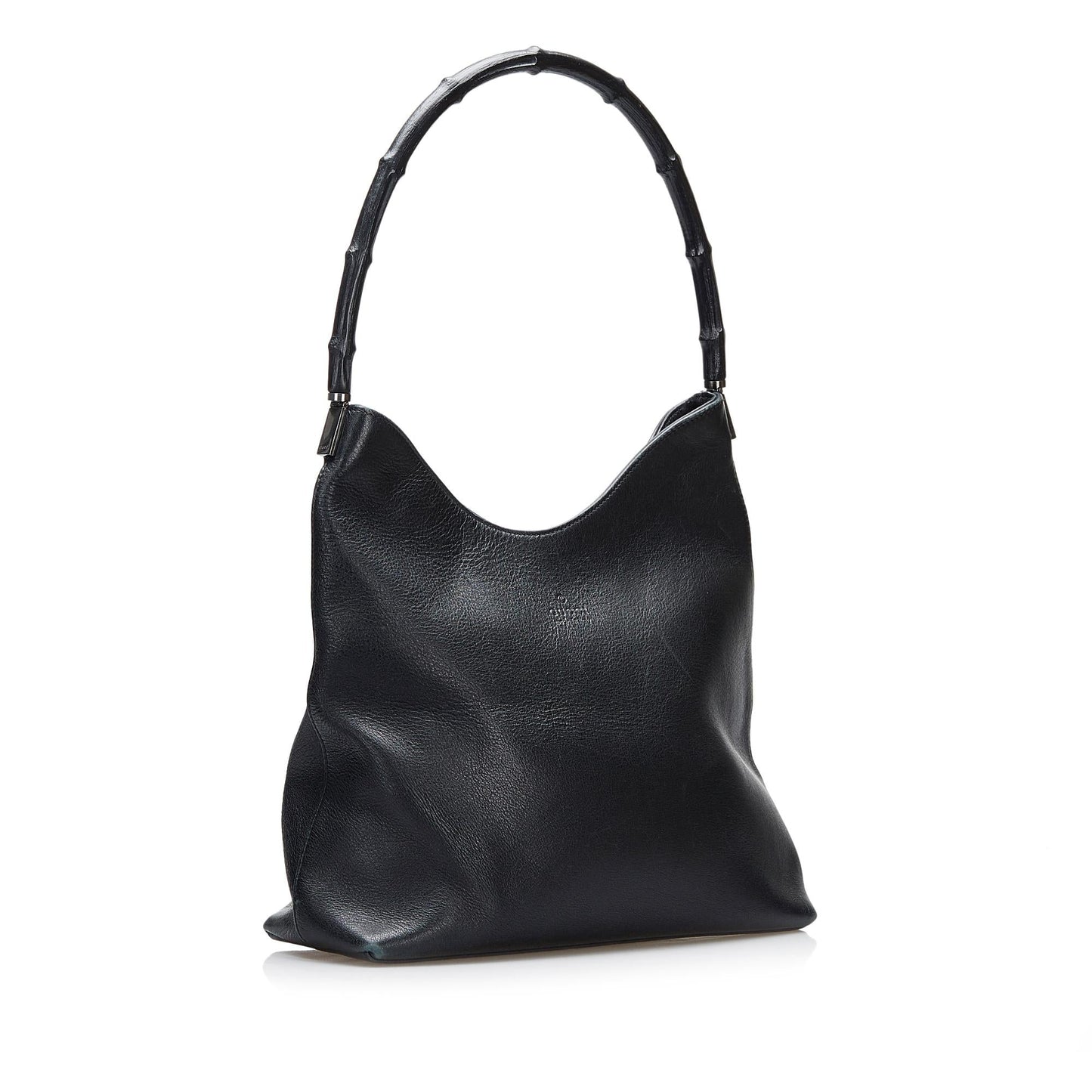 Gucci Bamboo SHG-V5HURz Leather Calf Black Shoulder Bag