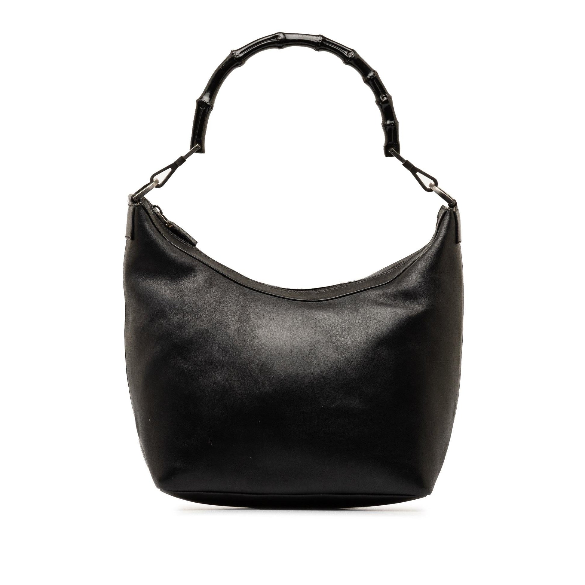 Gucci Bamboo SHG-h3pFCT Leather Calf Black Shoulder Bag