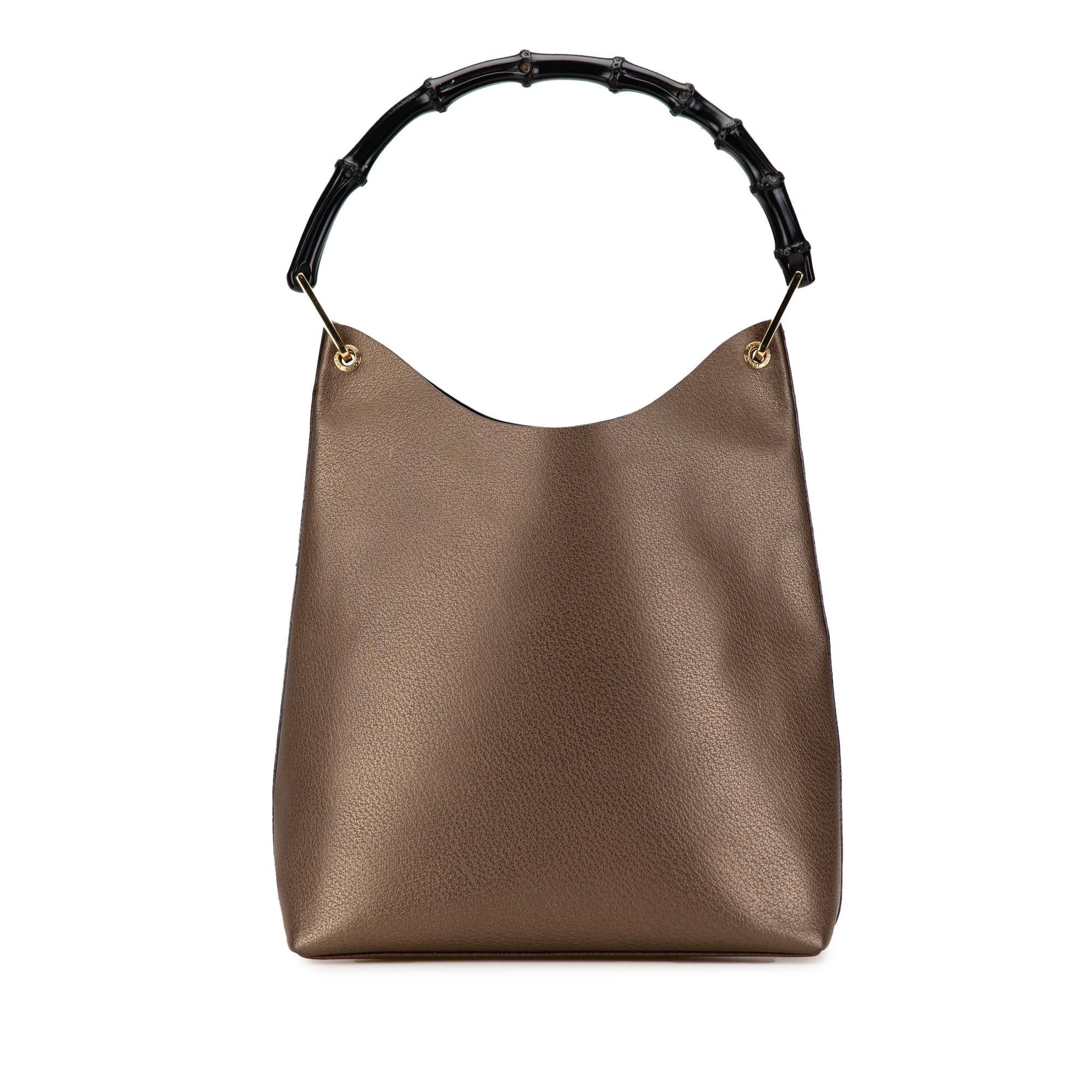 Gucci Bamboo SHG-KPbmQJ Leather Calf Brown Shoulder Bag