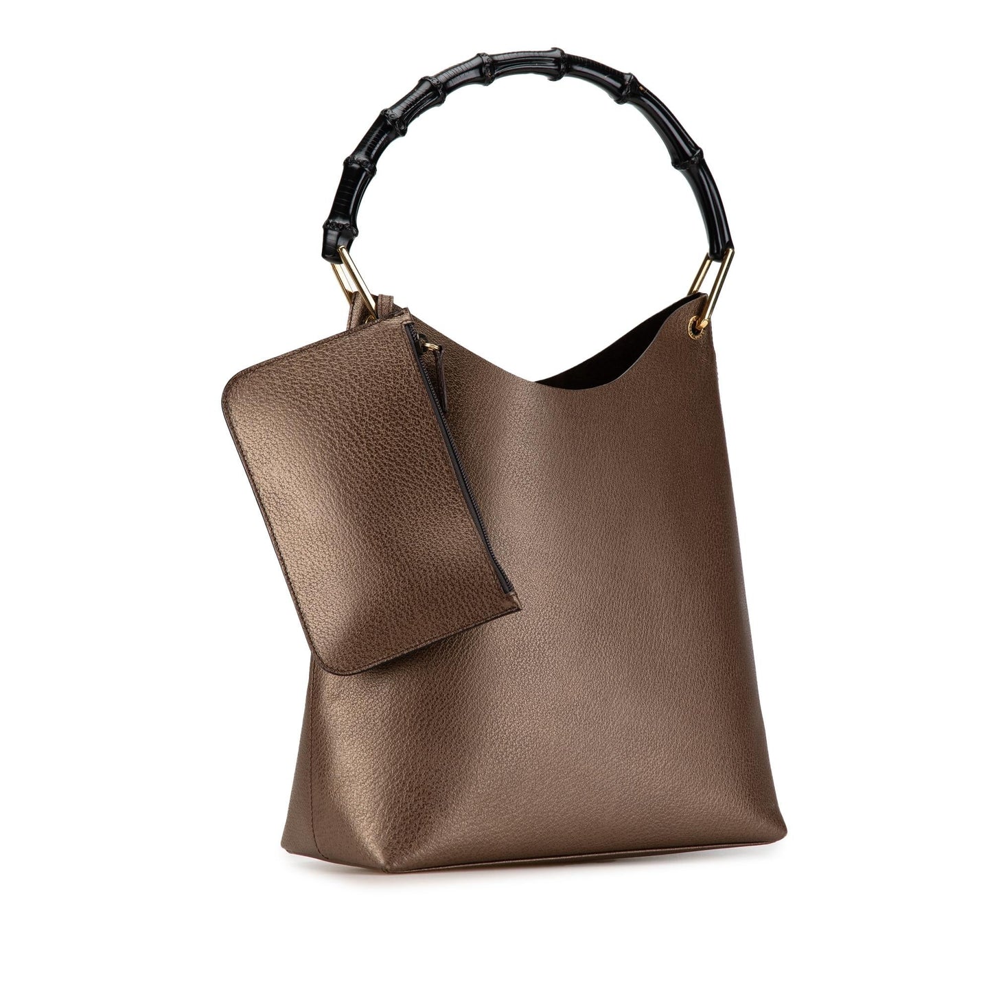 Gucci Bamboo SHG-KPbmQJ Leather Calf Brown Shoulder Bag