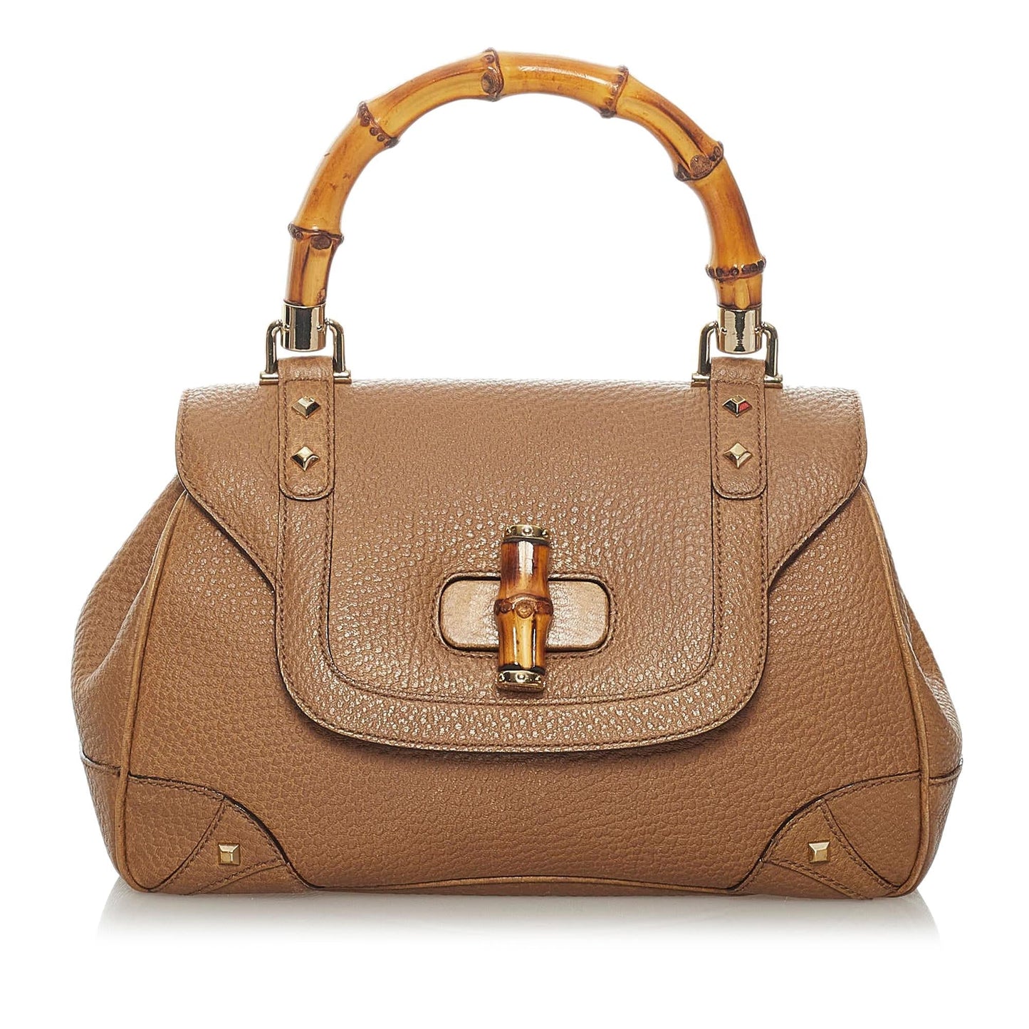 Gucci Bamboo Night SHG Leather Calf Brown Satchel Bag