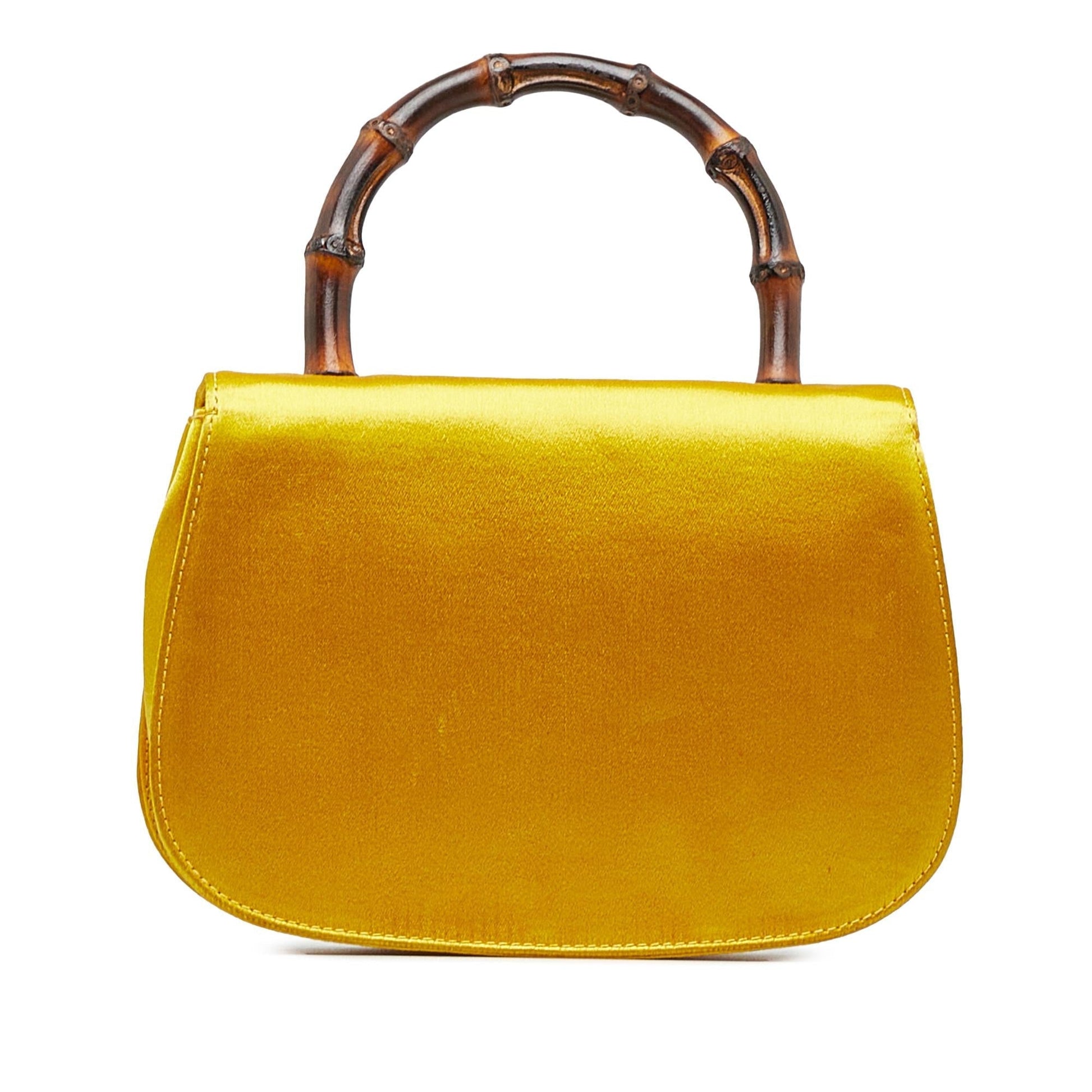 Gucci Bamboo Night SHG-Kkc0P3 Satin Gold Satchel Bag