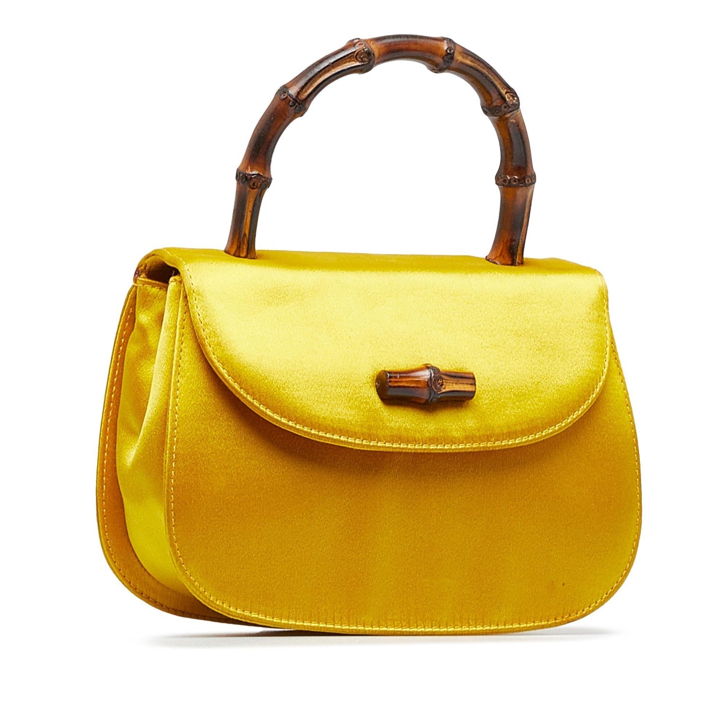 Gucci Bamboo Night SHG-Kkc0P3 Satin Gold Satchel Bag
