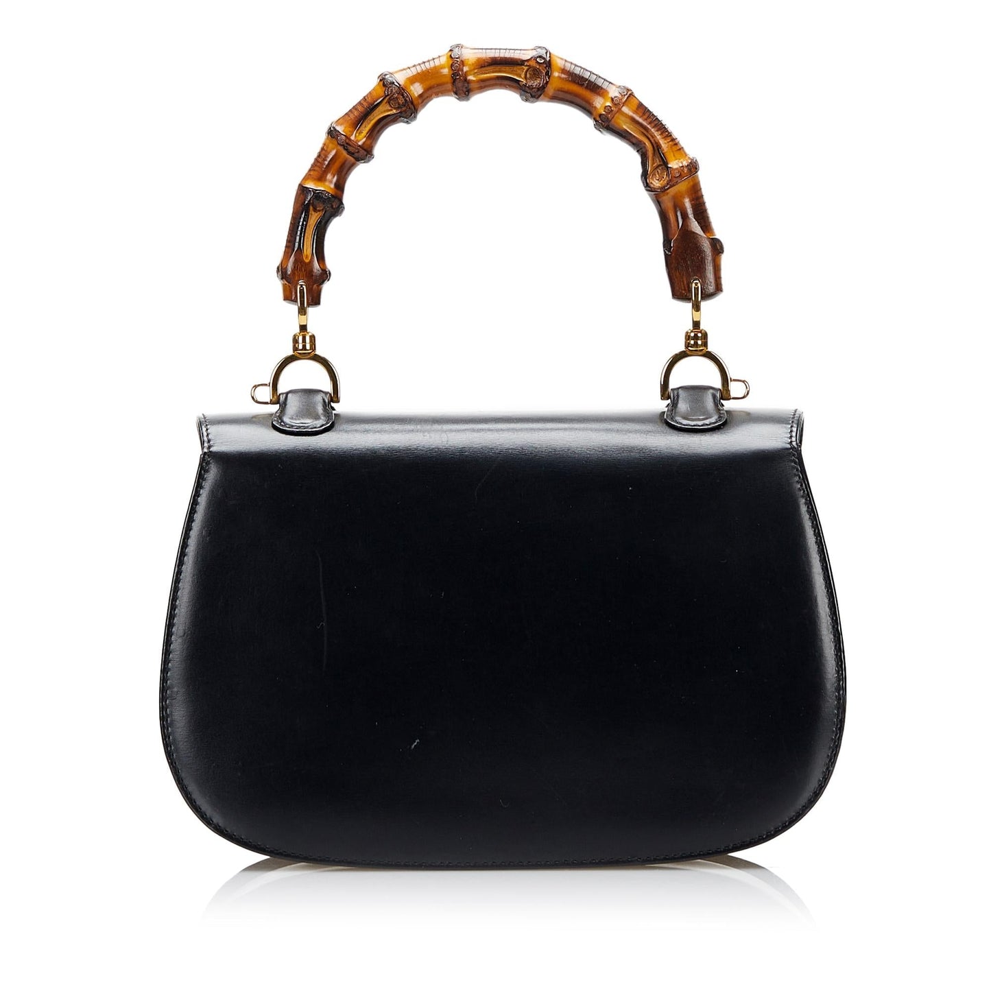 Gucci Bamboo Night SHG Calf Black Satchel Bag 4