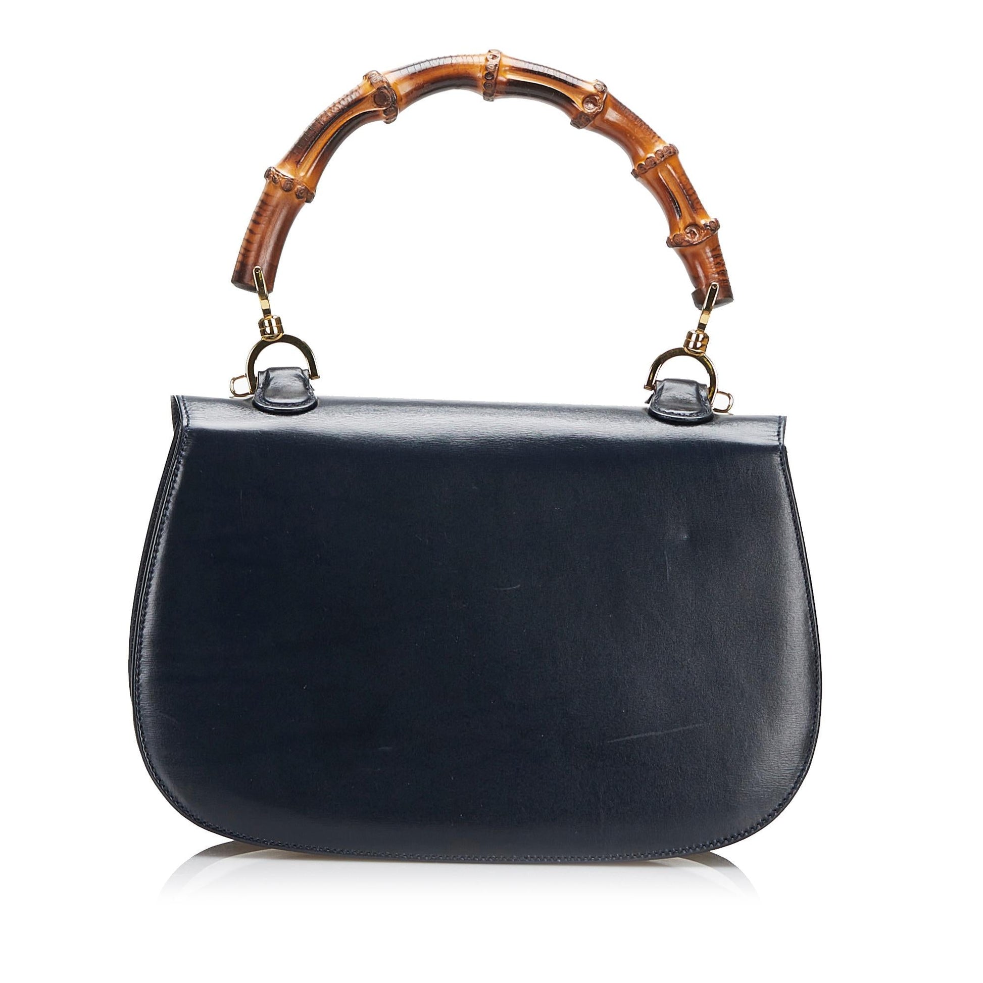 Gucci Bamboo Night SHG-DnOWFX Calf Black Satchel Bag