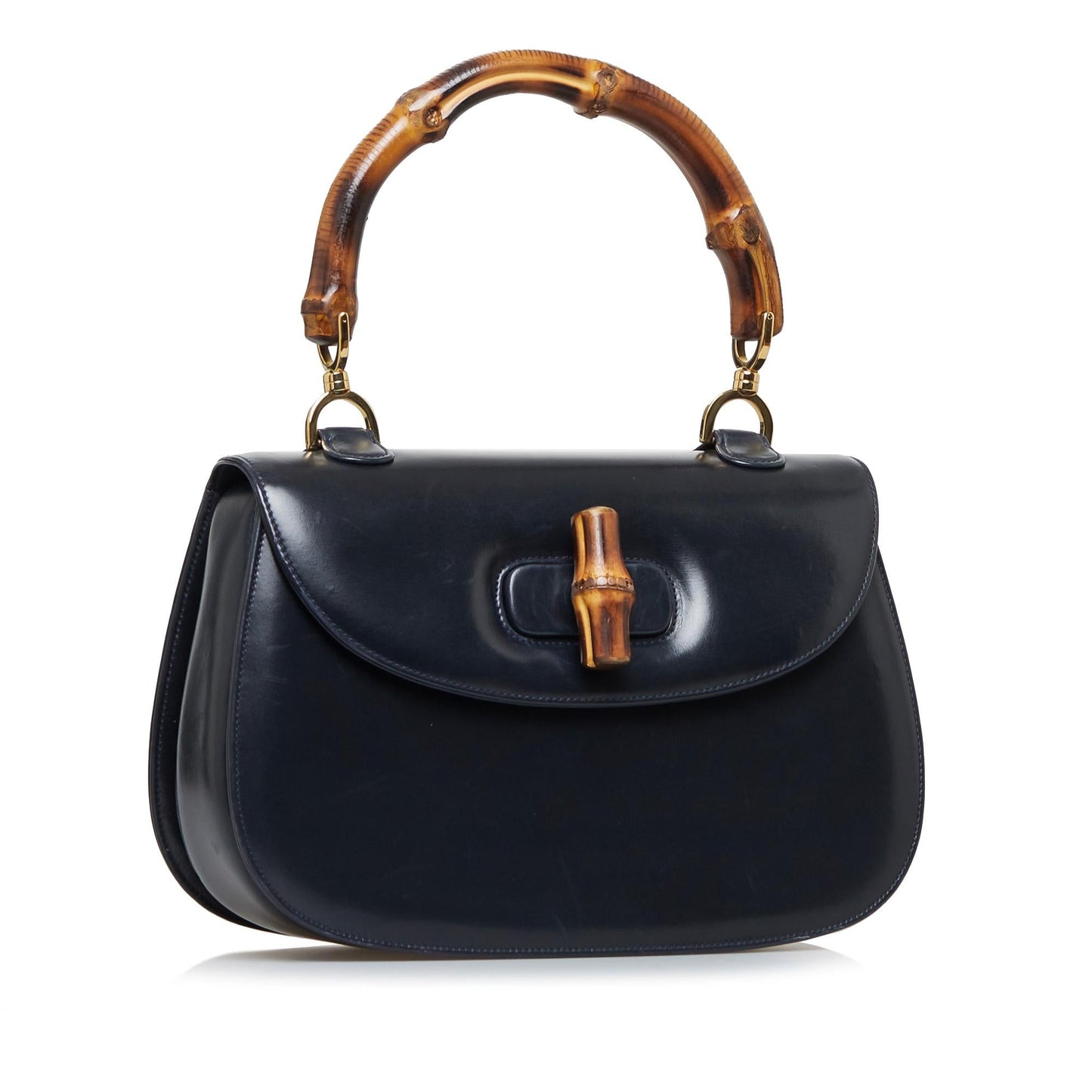 Gucci Bamboo Night SHG-CIttdR Calf Black Satchel Bag