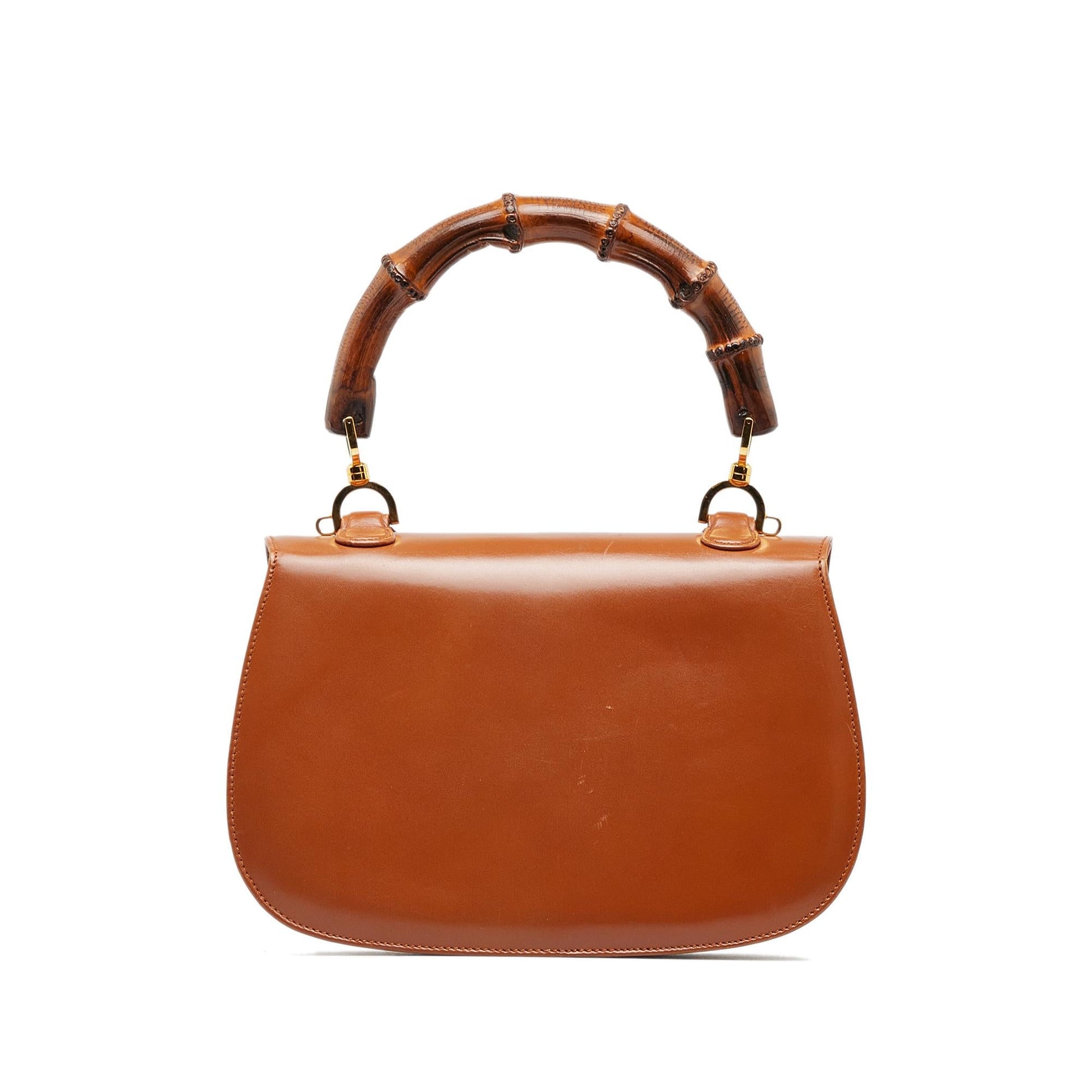 Gucci Bamboo Night SHG-MgnzPJ Calf Brown Satchel Bag