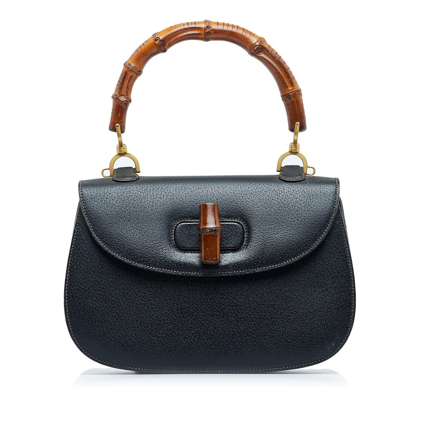 Gucci Bamboo Night SHG-IItila Calf Black Satchel Bag