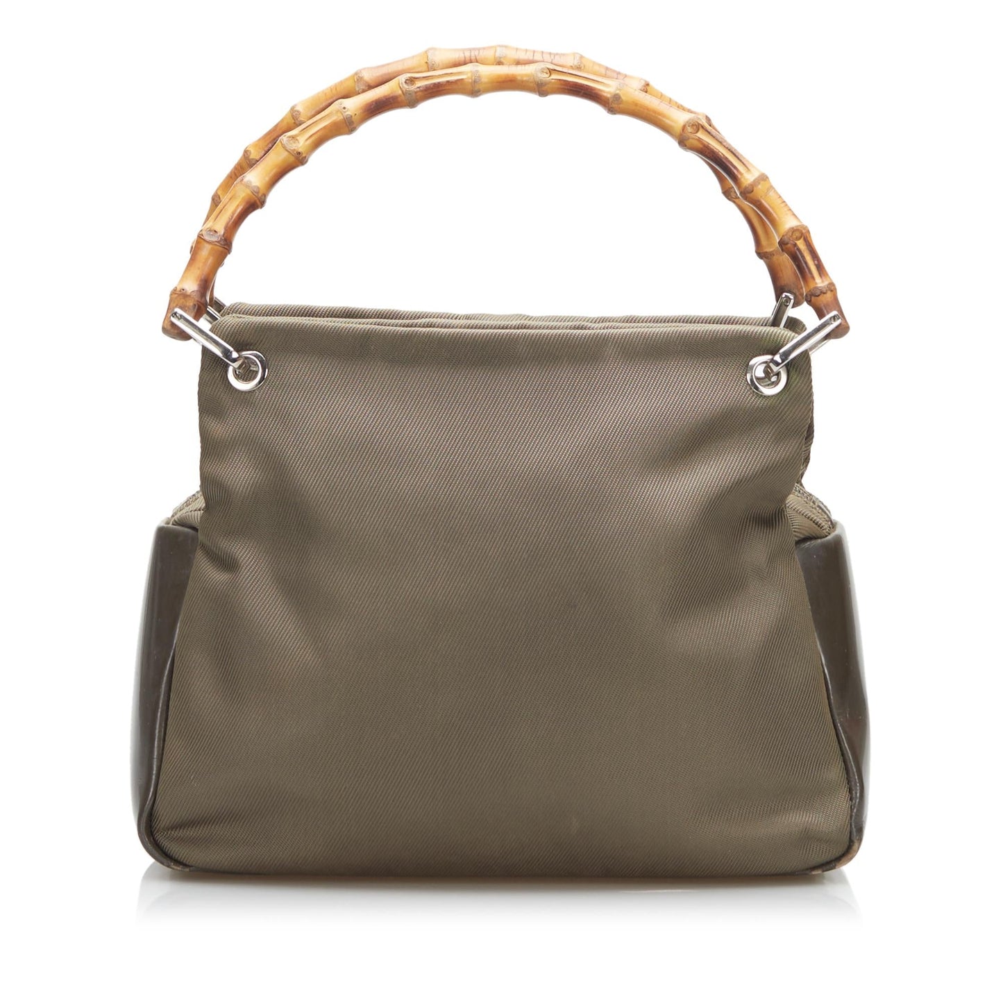 Gucci Bamboo SHG Nylon Brown Satchel Bag