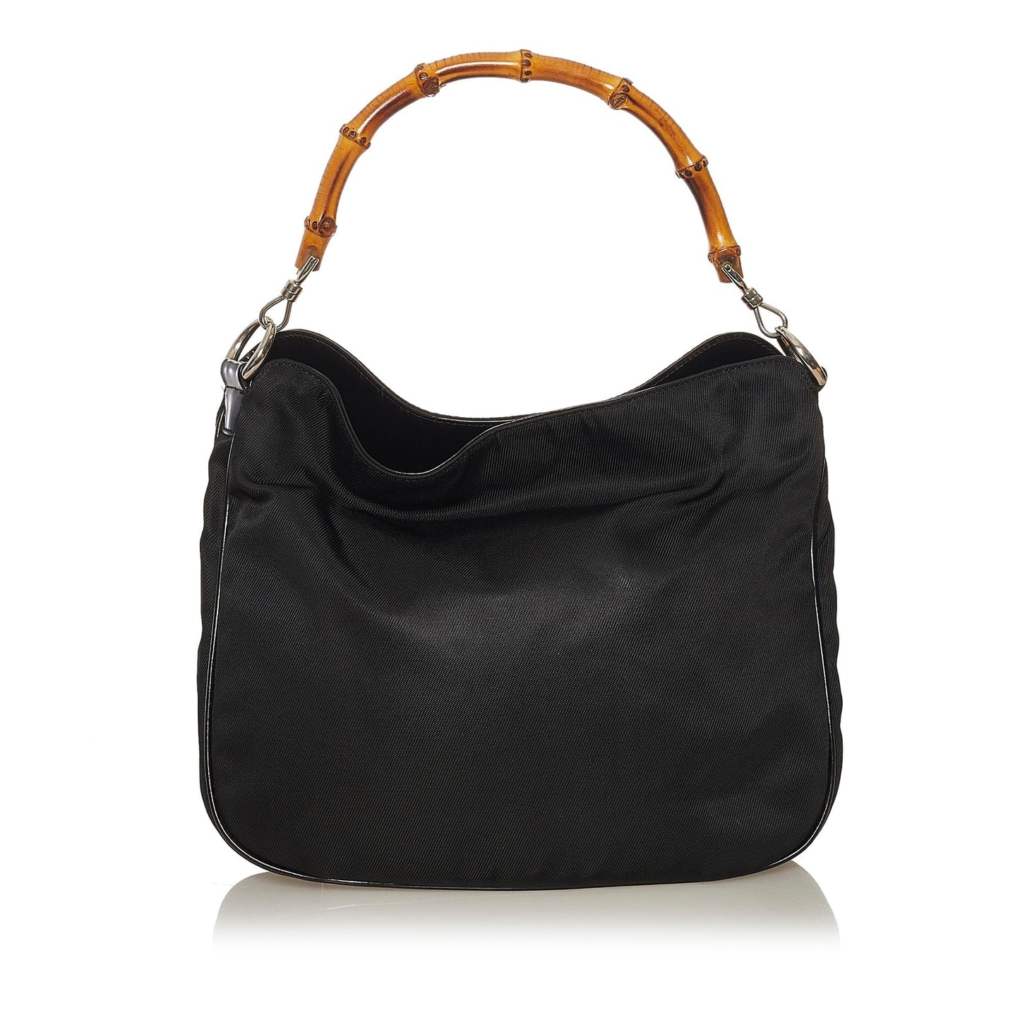 Gucci Bamboo SHG Nylon Black Satchel Bag