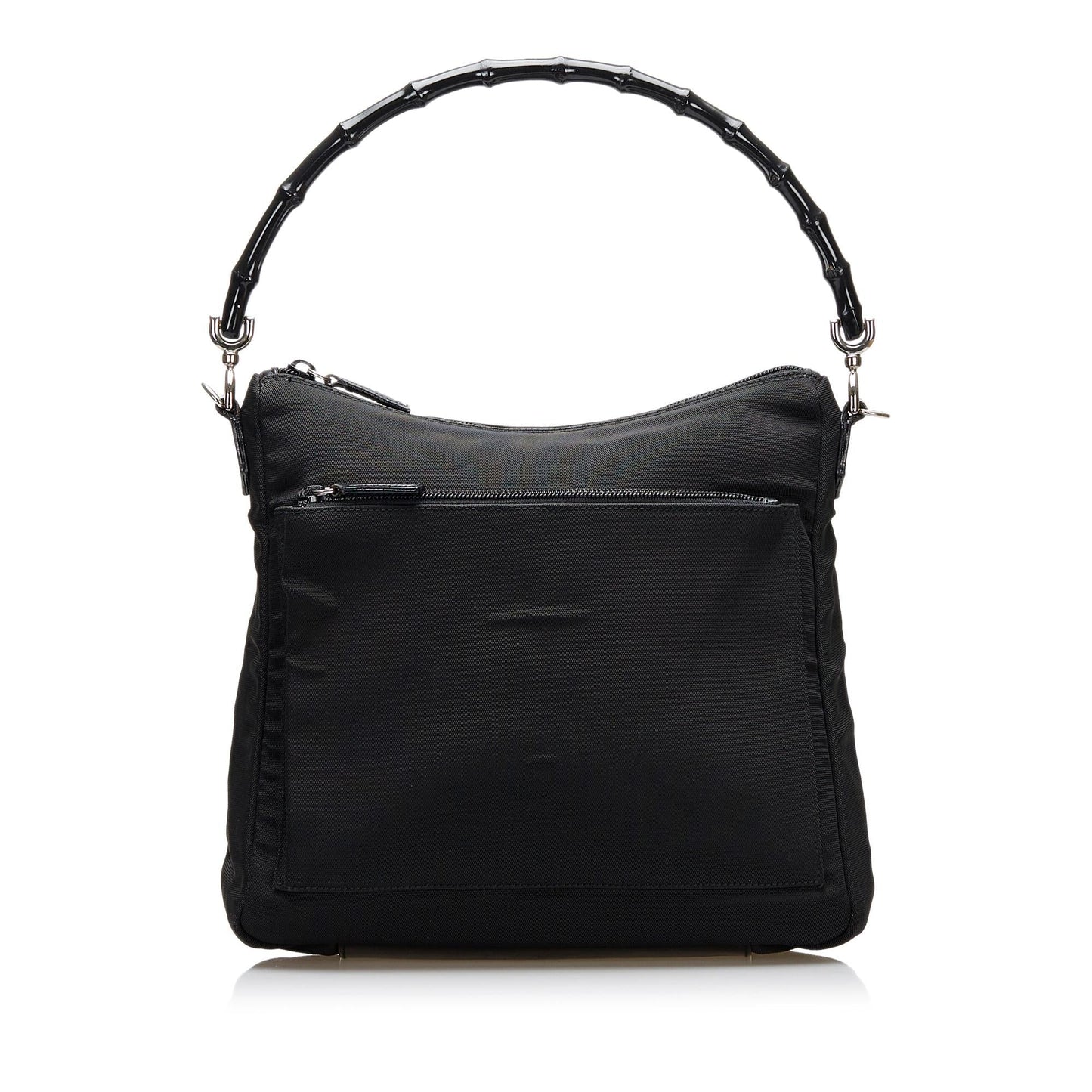 Gucci Bamboo SHG Nylon Black Satchel Bag 3