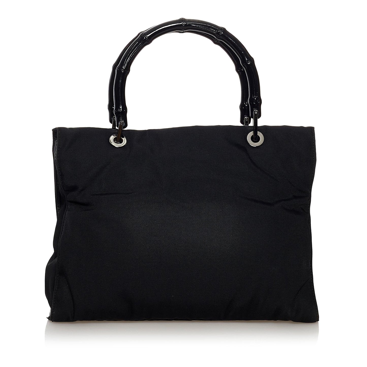 Gucci Bamboo SHG-TotpRg Nylon Black Satchel Bag