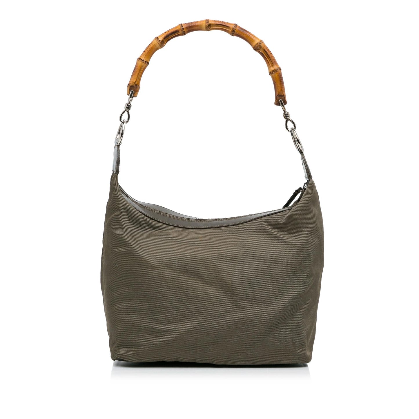 Gucci Bamboo SHG-vluyZY Nylon Brown Shoulder Bag