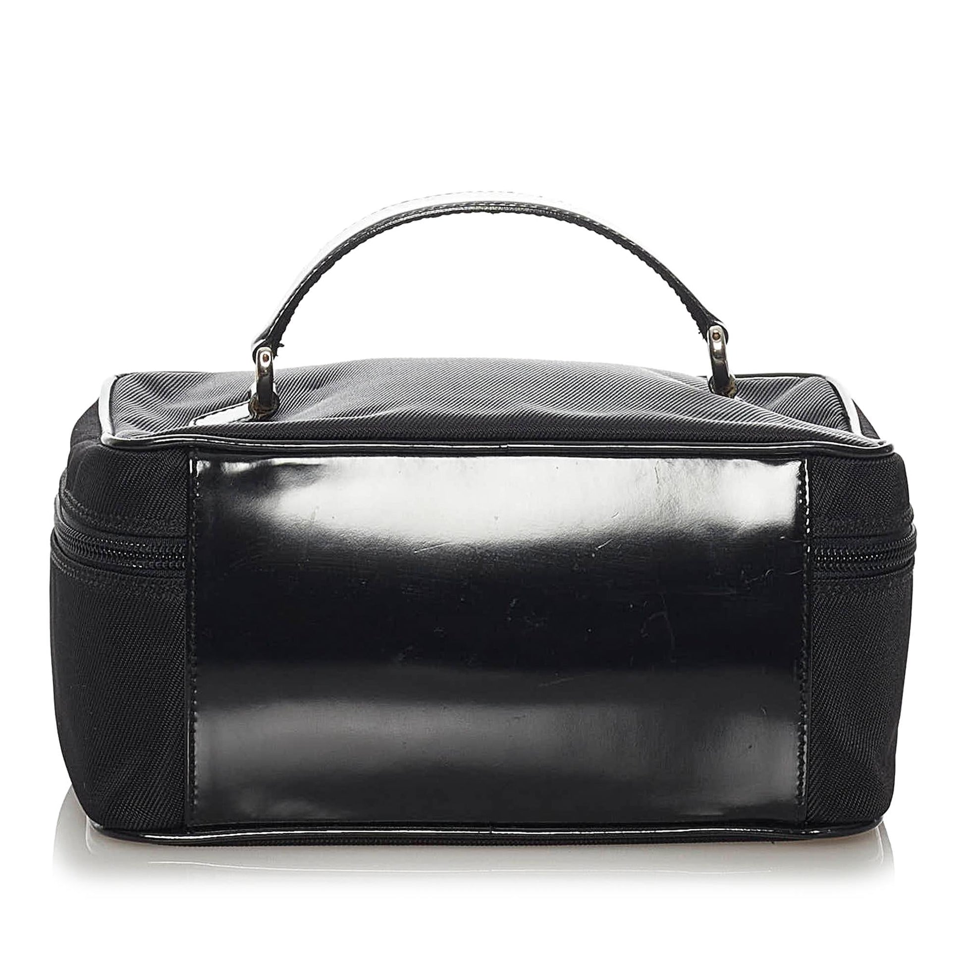 Gucci Bamboo Vanity SHG Nylon Black Handbag