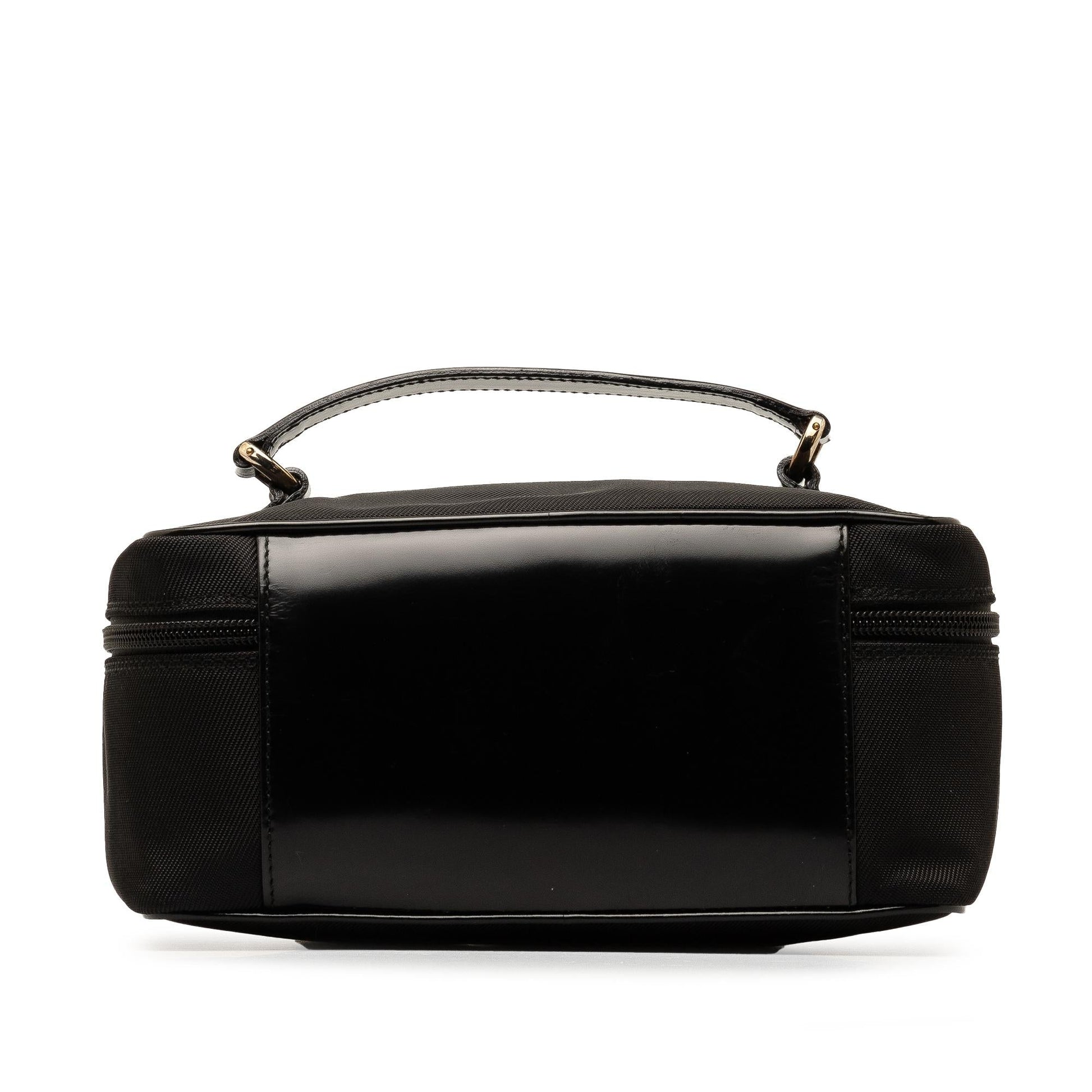 Gucci Bamboo Vanity SHG-aw2n12 Nylon Calf Black Handbag