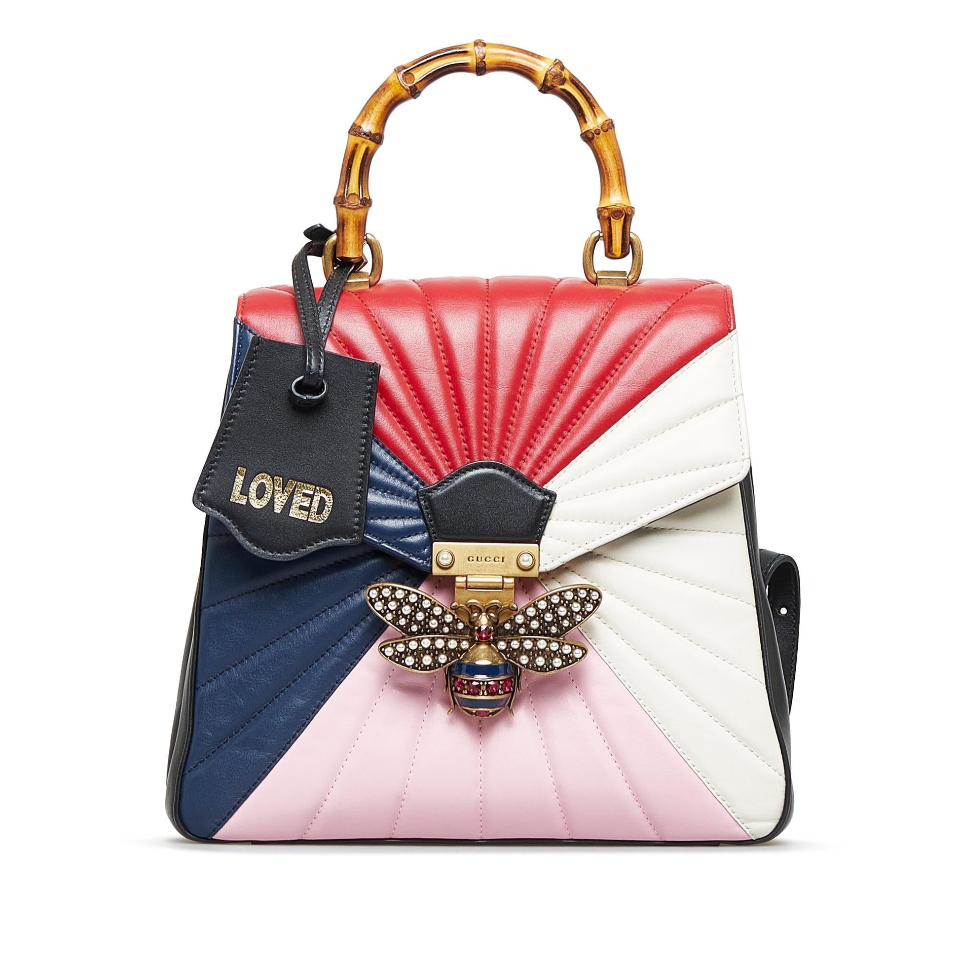 Gucci Bamboo Queen Margaret Backpack SHG-WhMd0R Calf