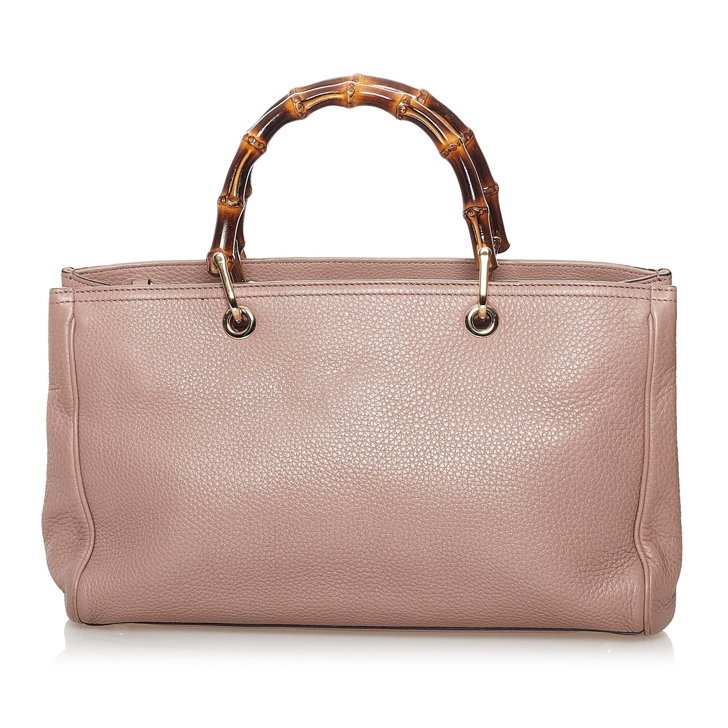 Gucci Bamboo Shopper SHG Leather Calf Pink Satchel Bag 4