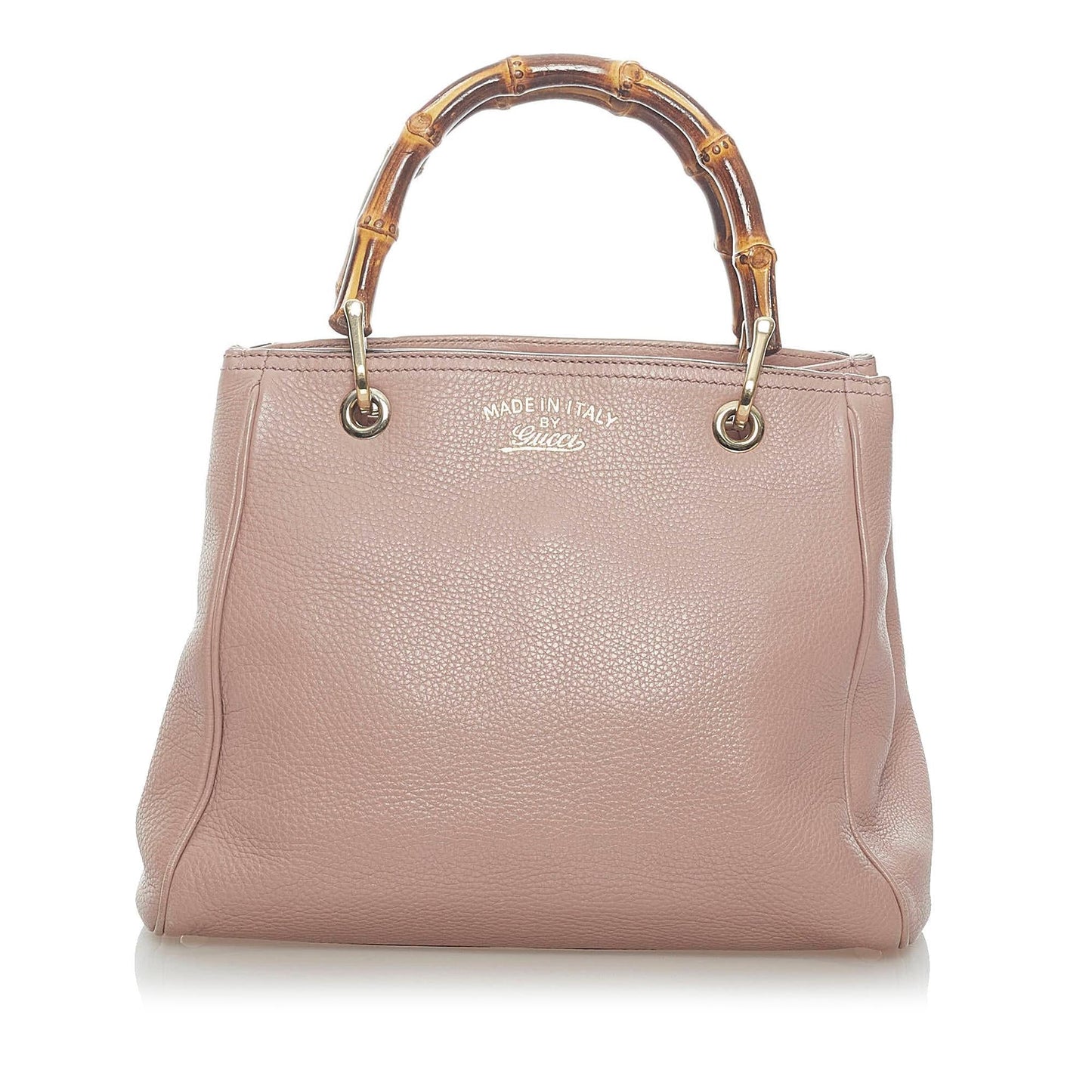 Gucci Bamboo Shopper SHG Leather Calf Pink Satchel Bag Satchel Shg