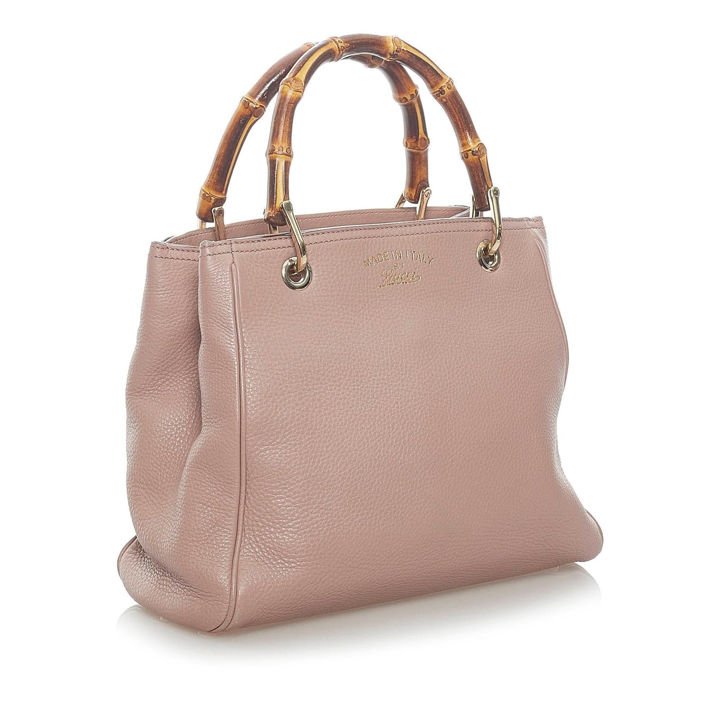 Gucci Bamboo Shopper SHG Leather Calf Pink Satchel Bag Satchel Shg
