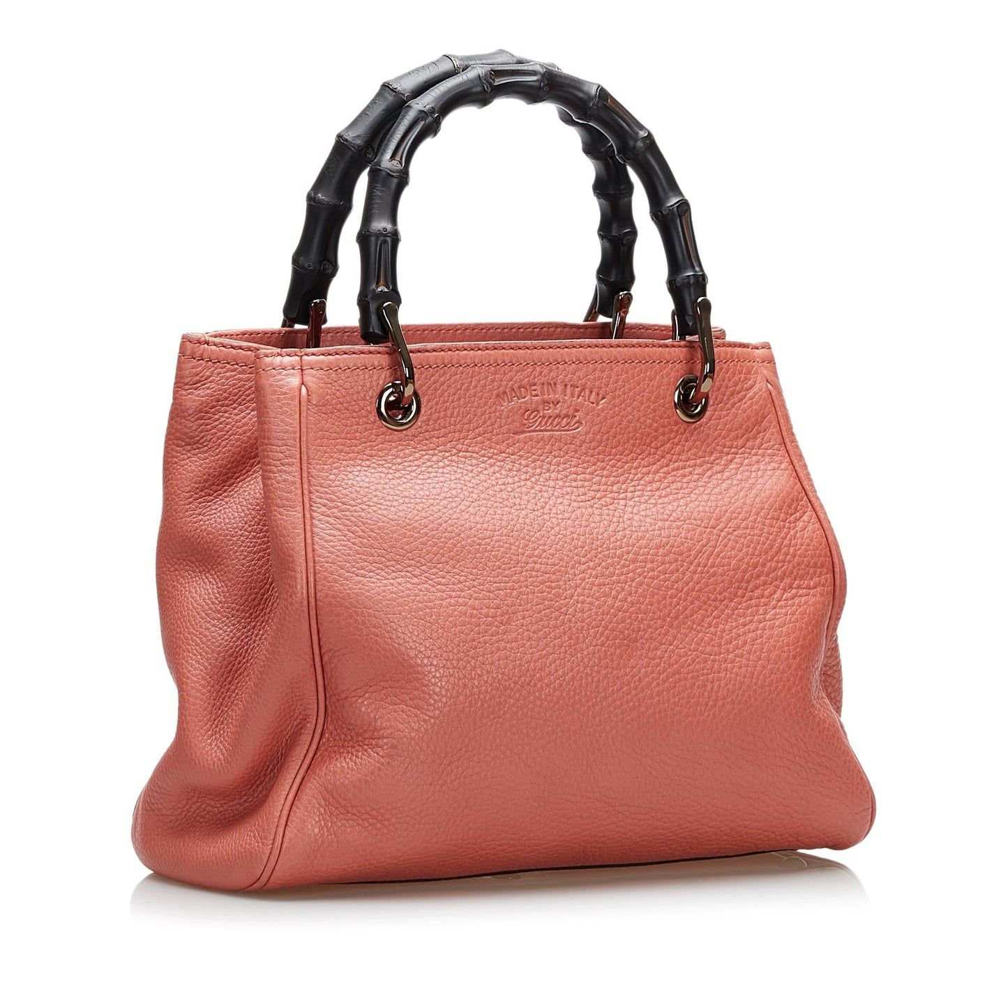 Gucci Bamboo Shopper SHG Leather Calf Pink Satchel Bag 3