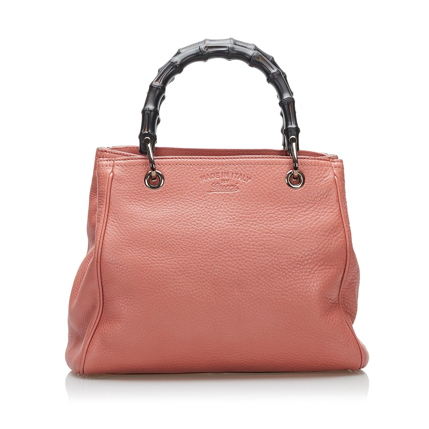 Gucci Bamboo Shopper SHG Calf Pink Satchel Bag